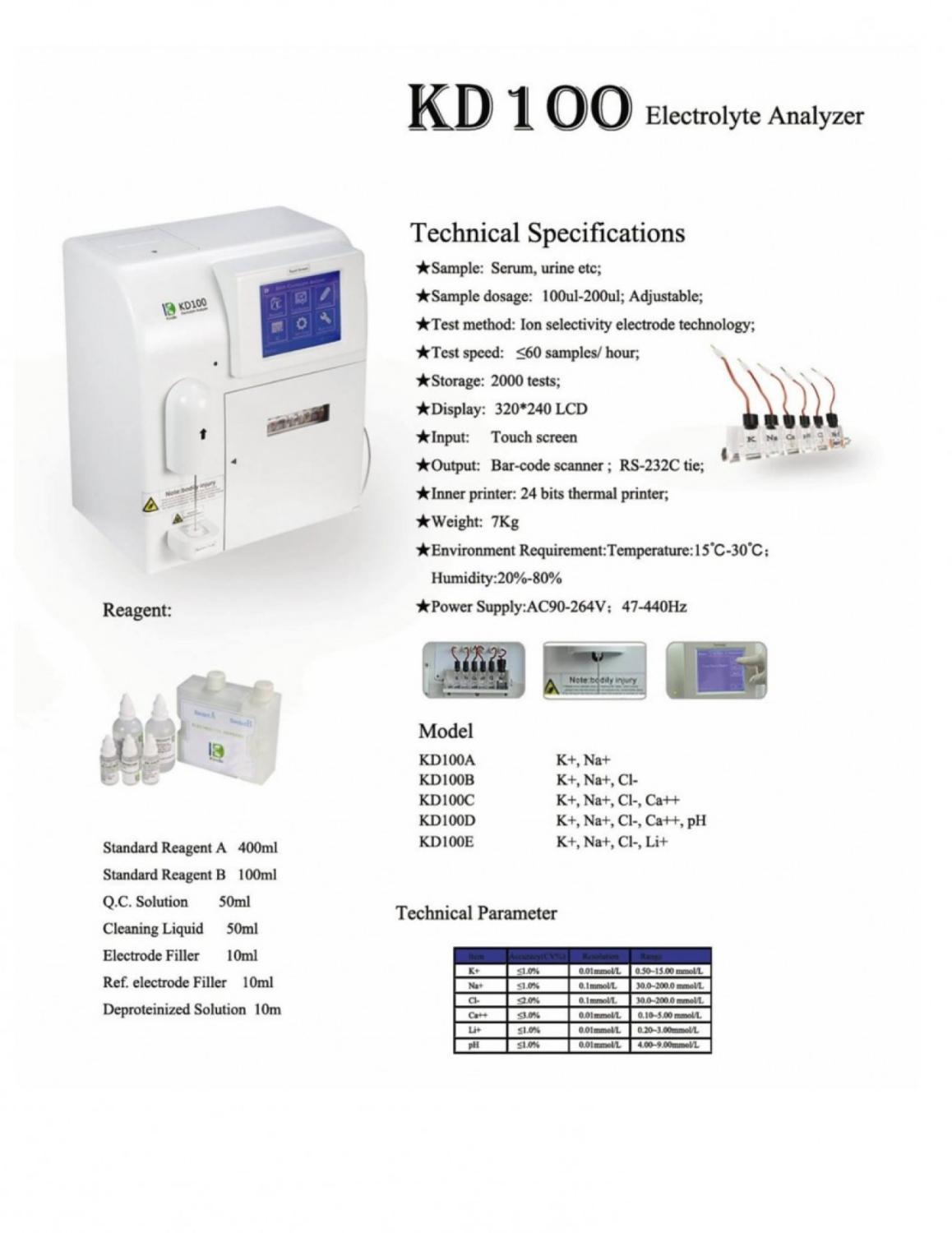 Elektrolit Analyzer KD 100