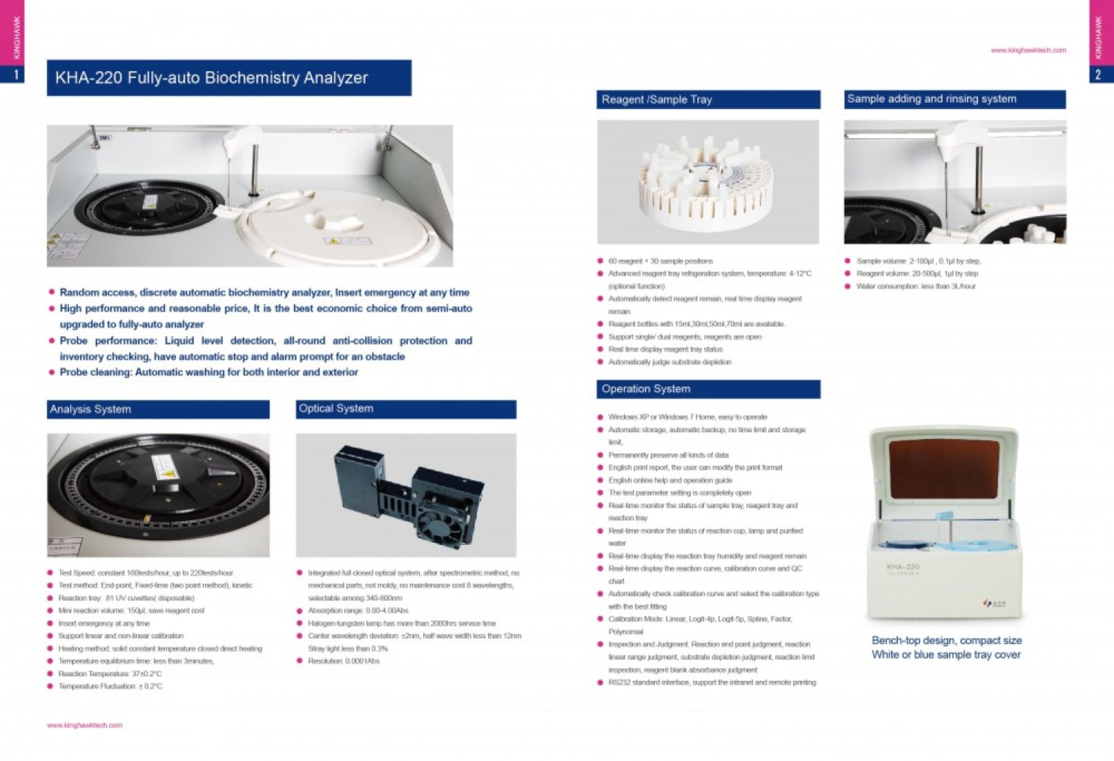Automatic Chemistry Analyzer KHA 220