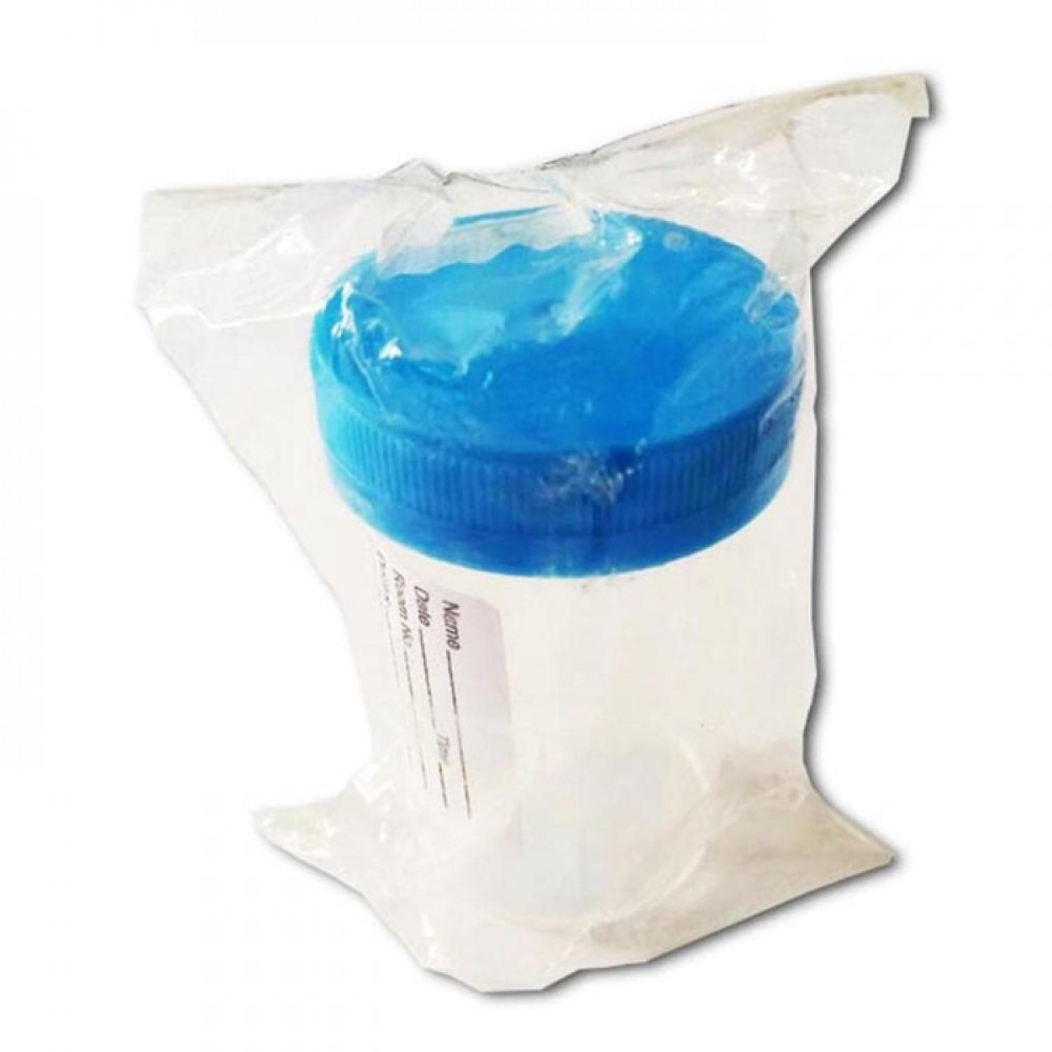 POT URINE steril 50cc Tutup Biru