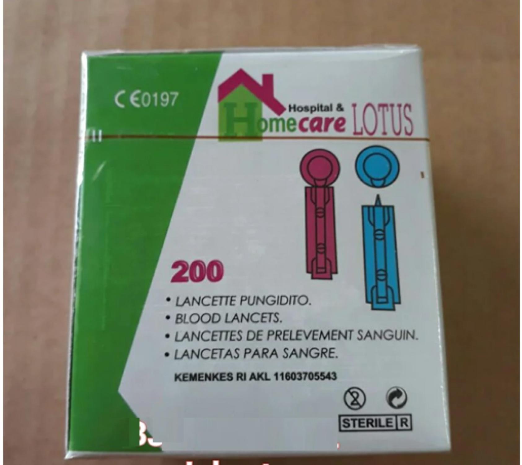 BLOOD LANCET HOME CARE 200PCS LOTUS
