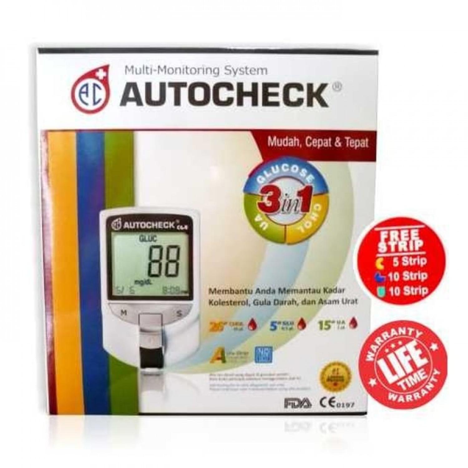 Alat Ukur Gula Darah, Kolesterol dan Asam Urat Autocheck
