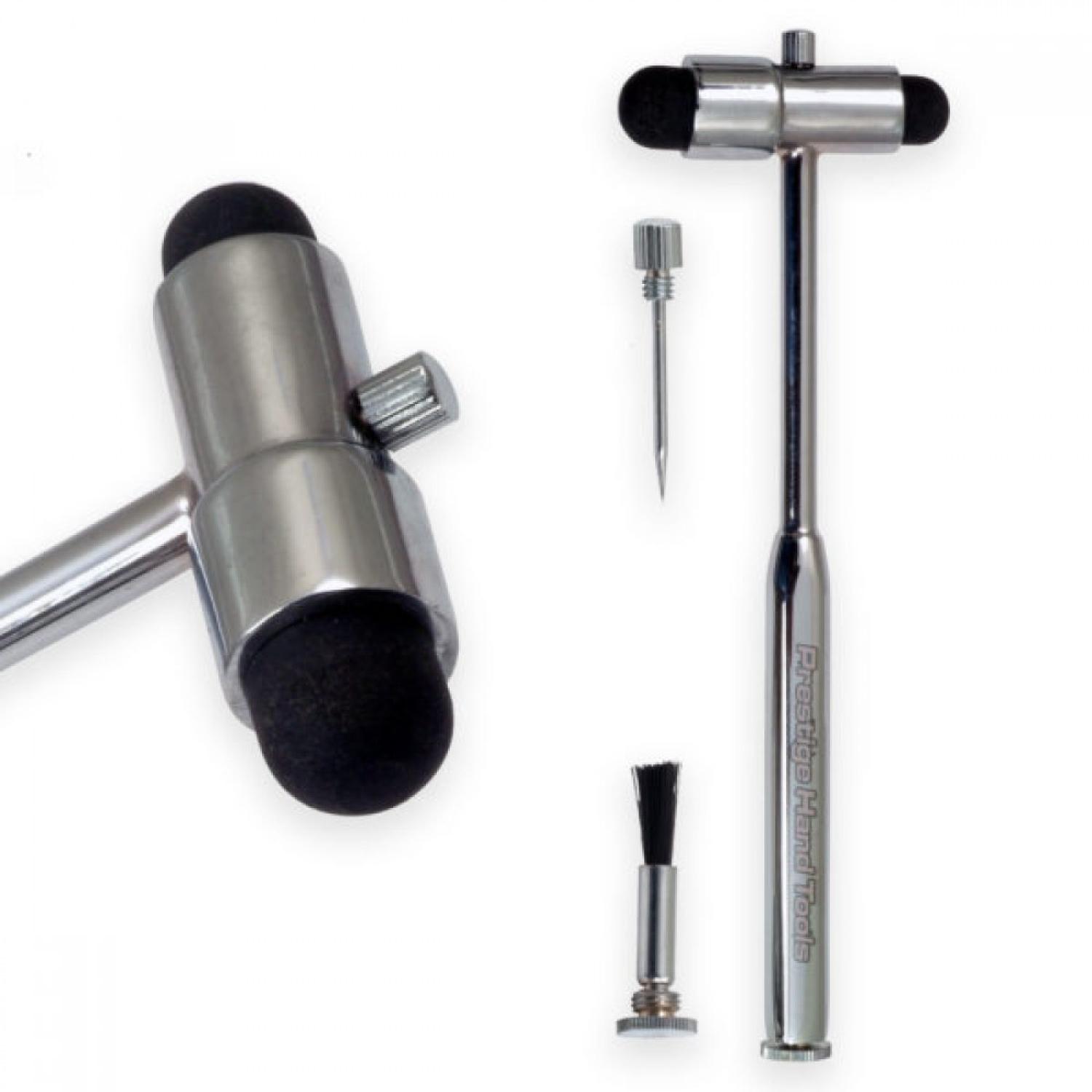 Buck Percussion Hammer 18 cm With Needle and Brush Stainless Steel