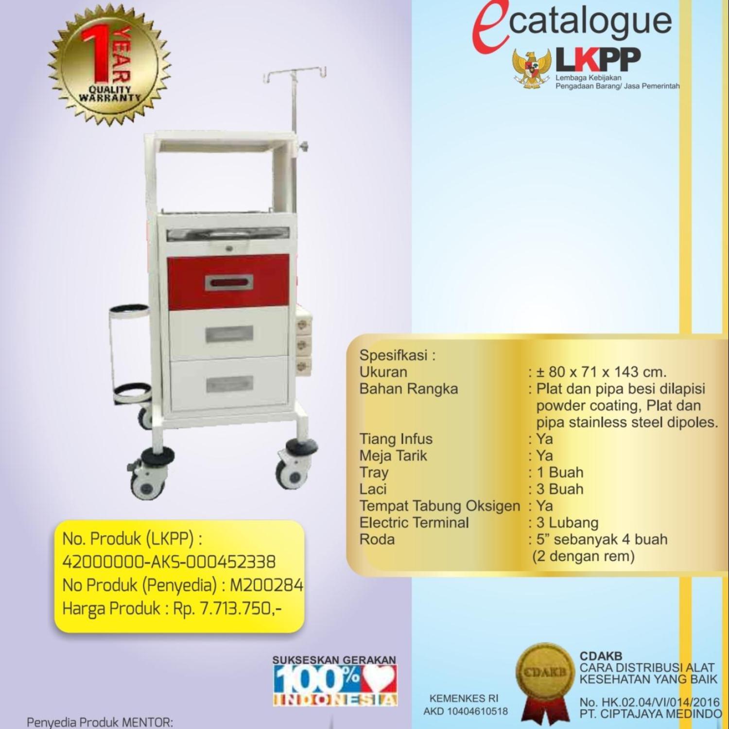 MENTOR Emergency Trolley Powder Coating MEC-01