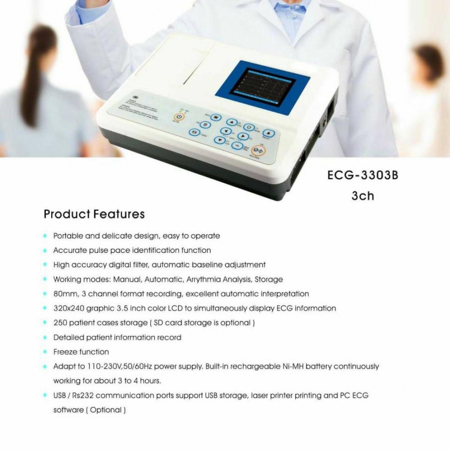 ECG 3 Channel Vitech