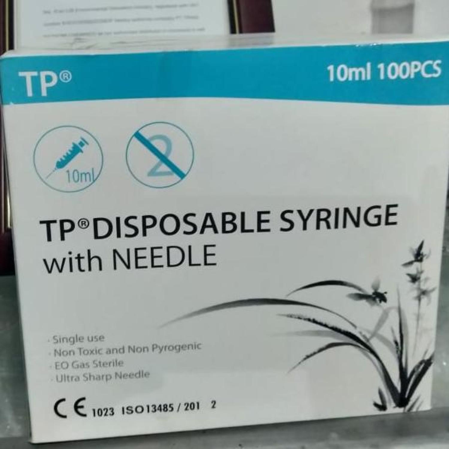 TP DISPOSABLE SYRINGE with NEEDLE 10ML