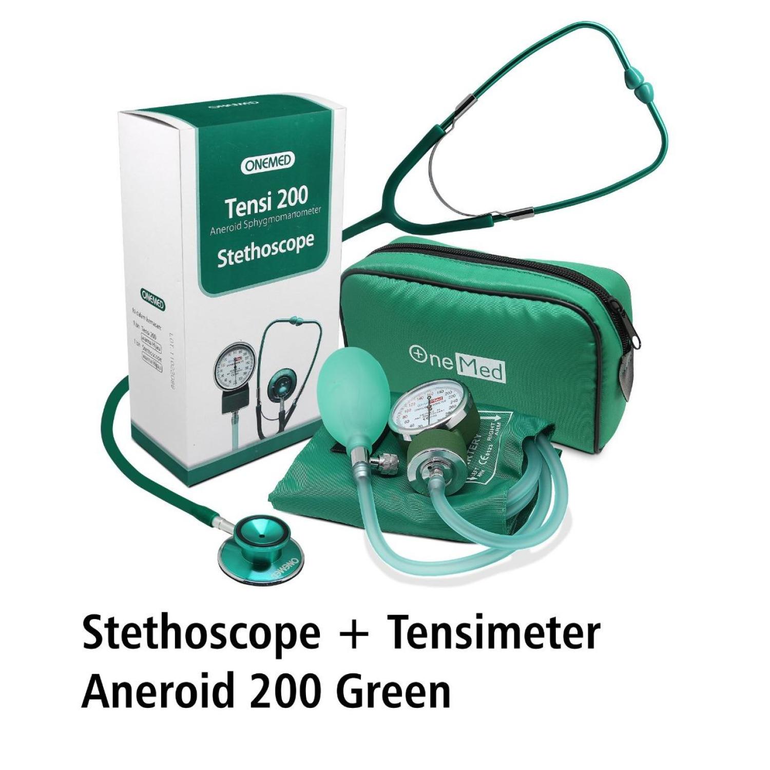 Tensimeter Aneroid 200 & Stetoscope Green