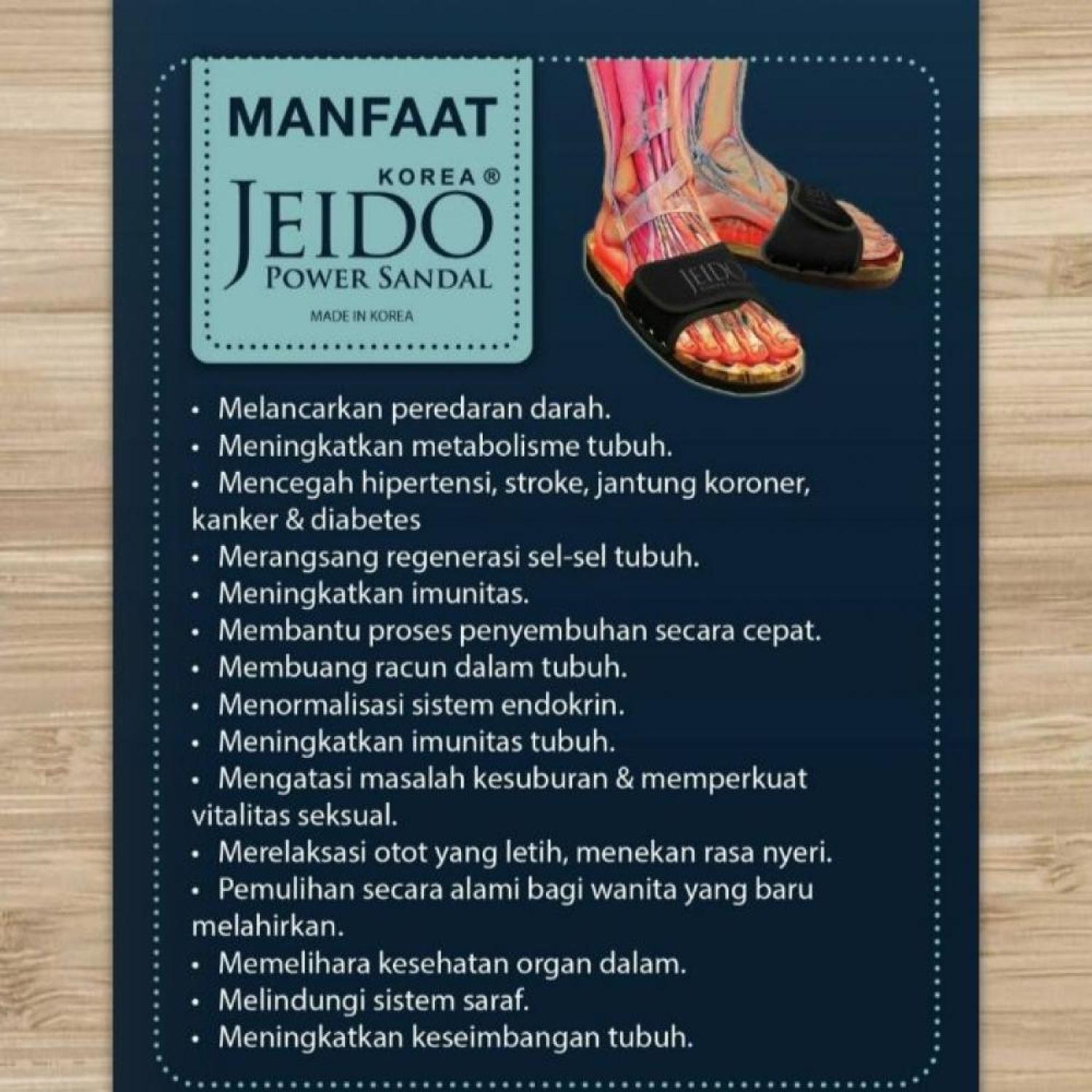 Sandal Terapi JEIDO POWER + Kalung & Gelang Kesehatan