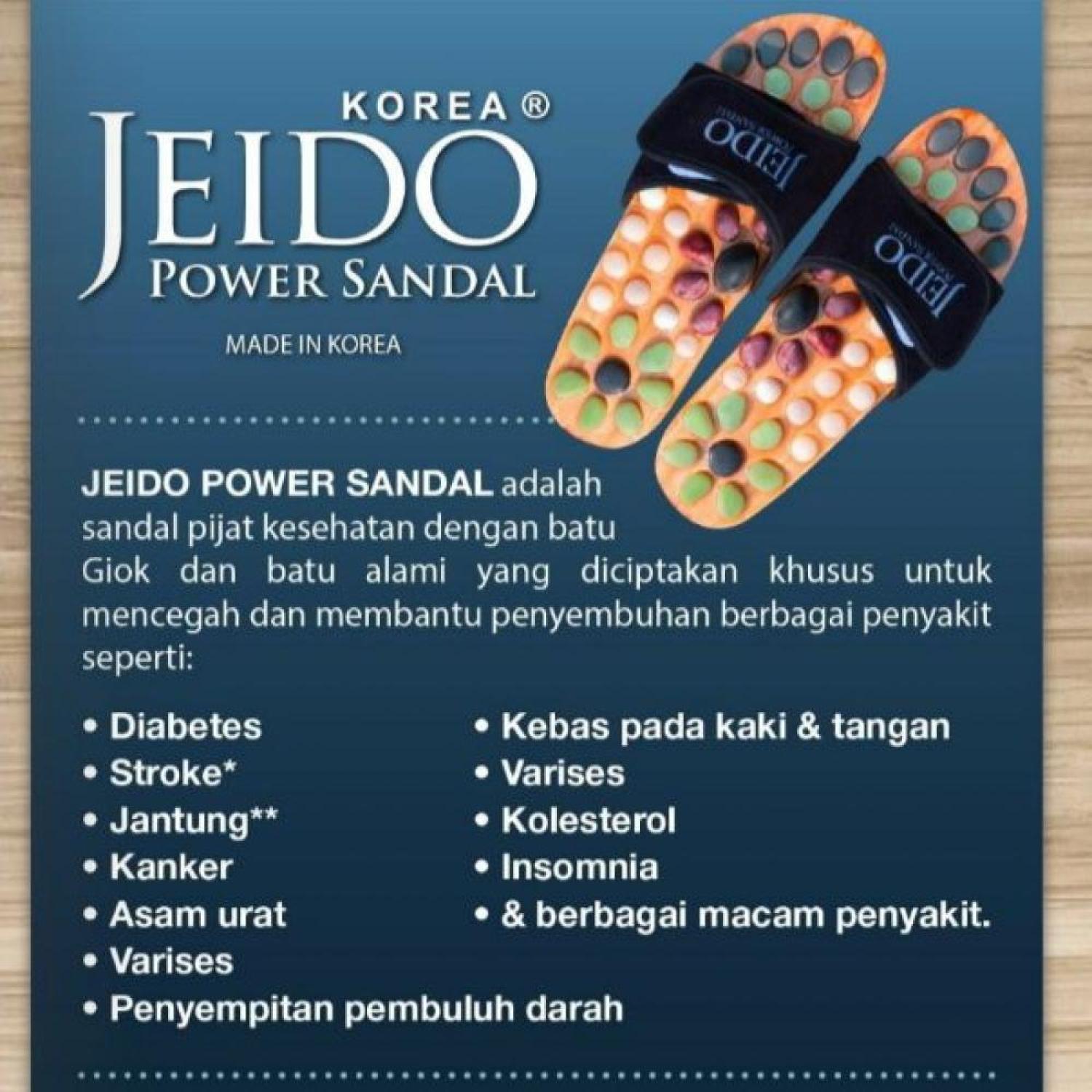 Sandal Terapi JEIDO POWER + Kalung & Gelang Kesehatan