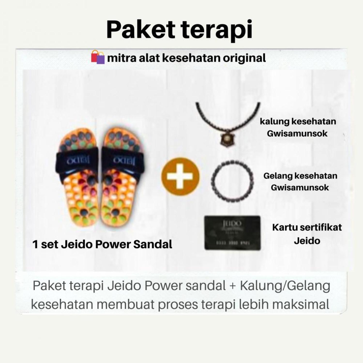 Sandal Terapi JEIDO POWER + Kalung & Gelang Kesehatan