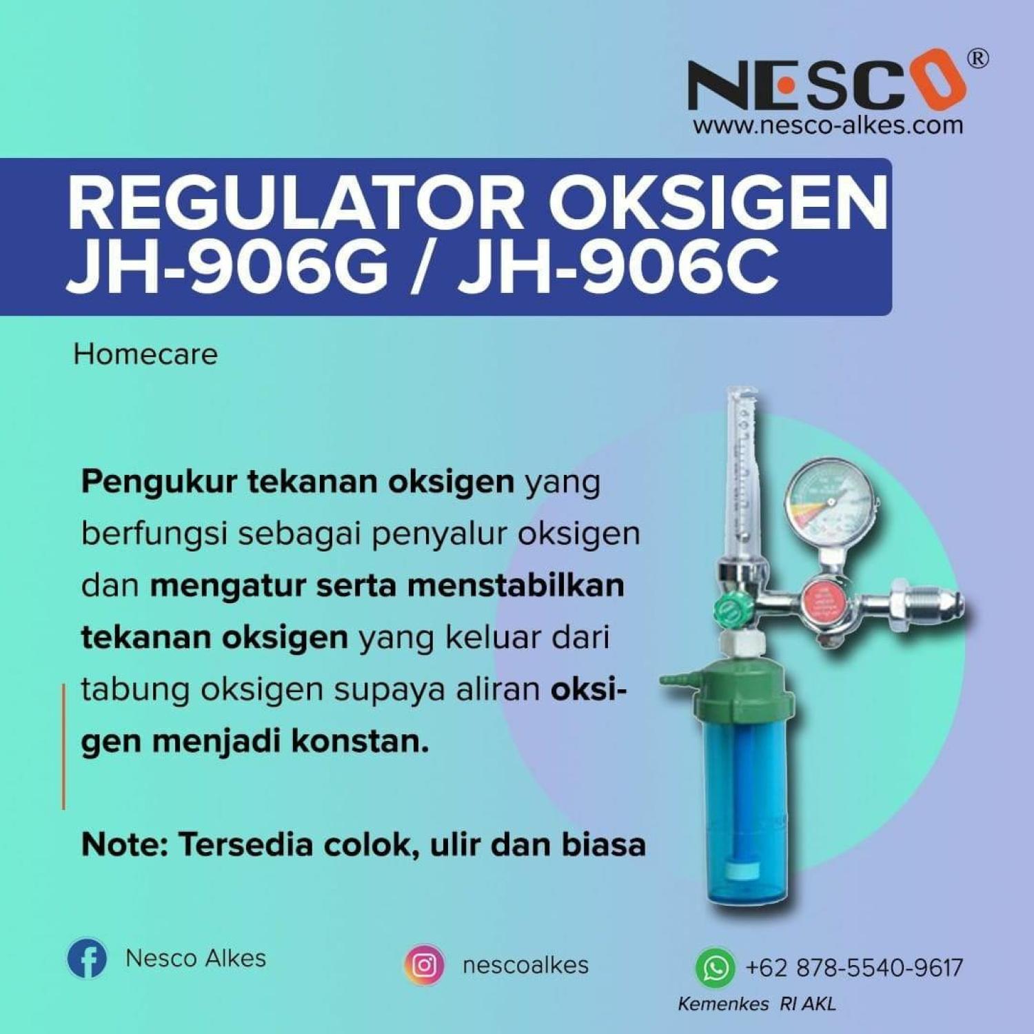 JH-906A /NESCO O2 Medical Oxygen Flowmeter (Colok)