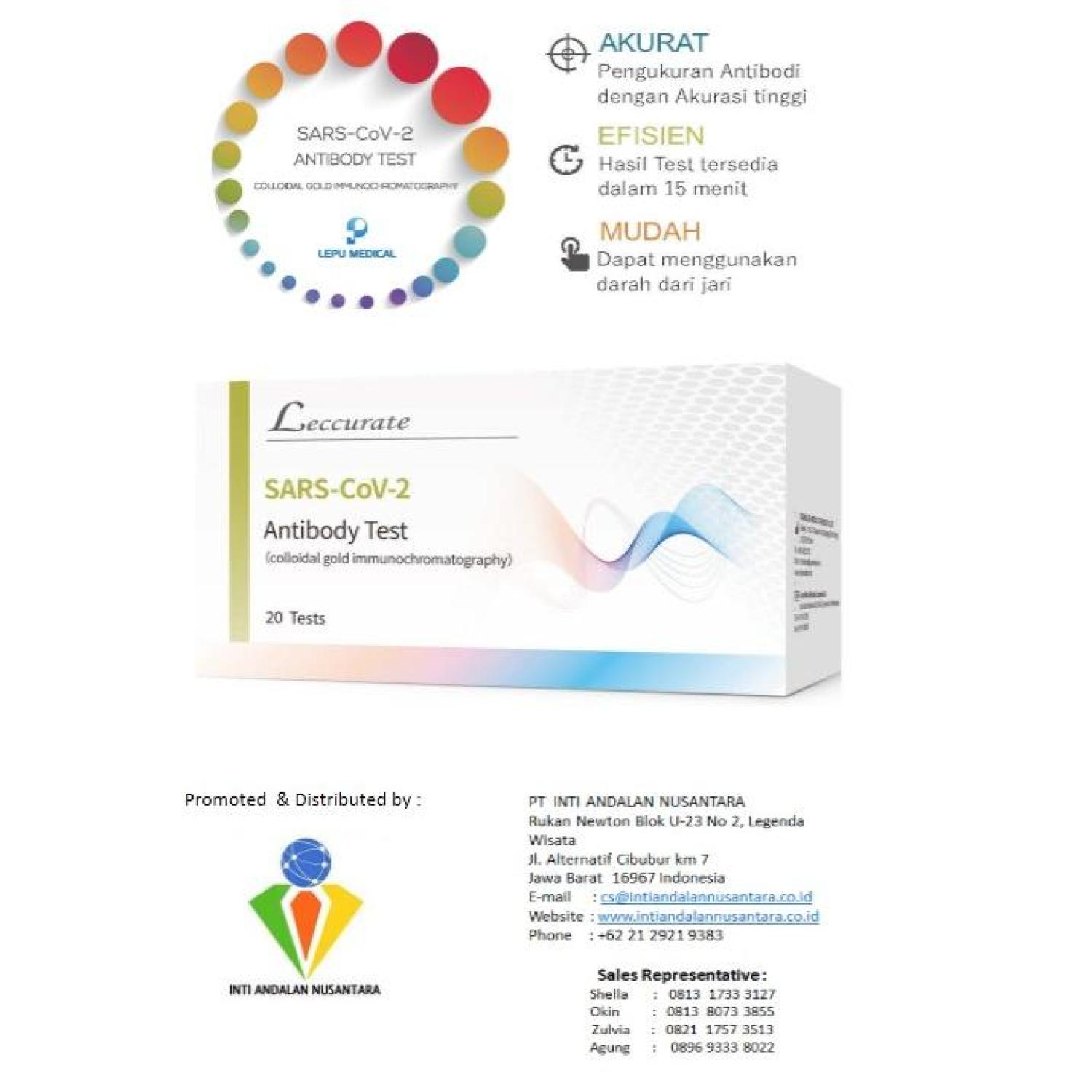 LECCURATE  ( SARS-CoV-2  ANTIBODY TEST/ RAPID TEST untuk  COVID 19)