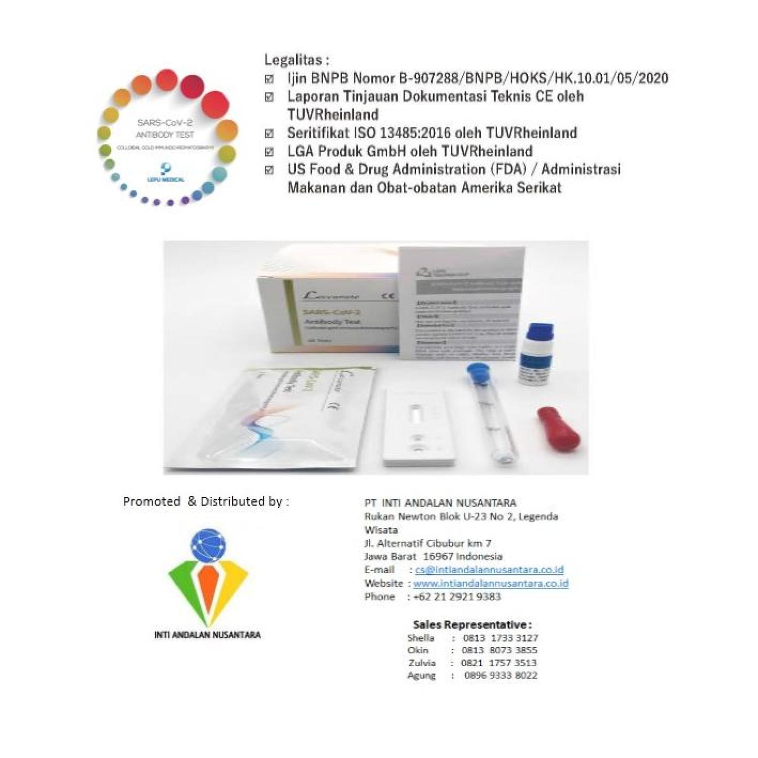 LECCURATE  ( SARS-CoV-2  ANTIBODY TEST/ RAPID TEST untuk  COVID 19)