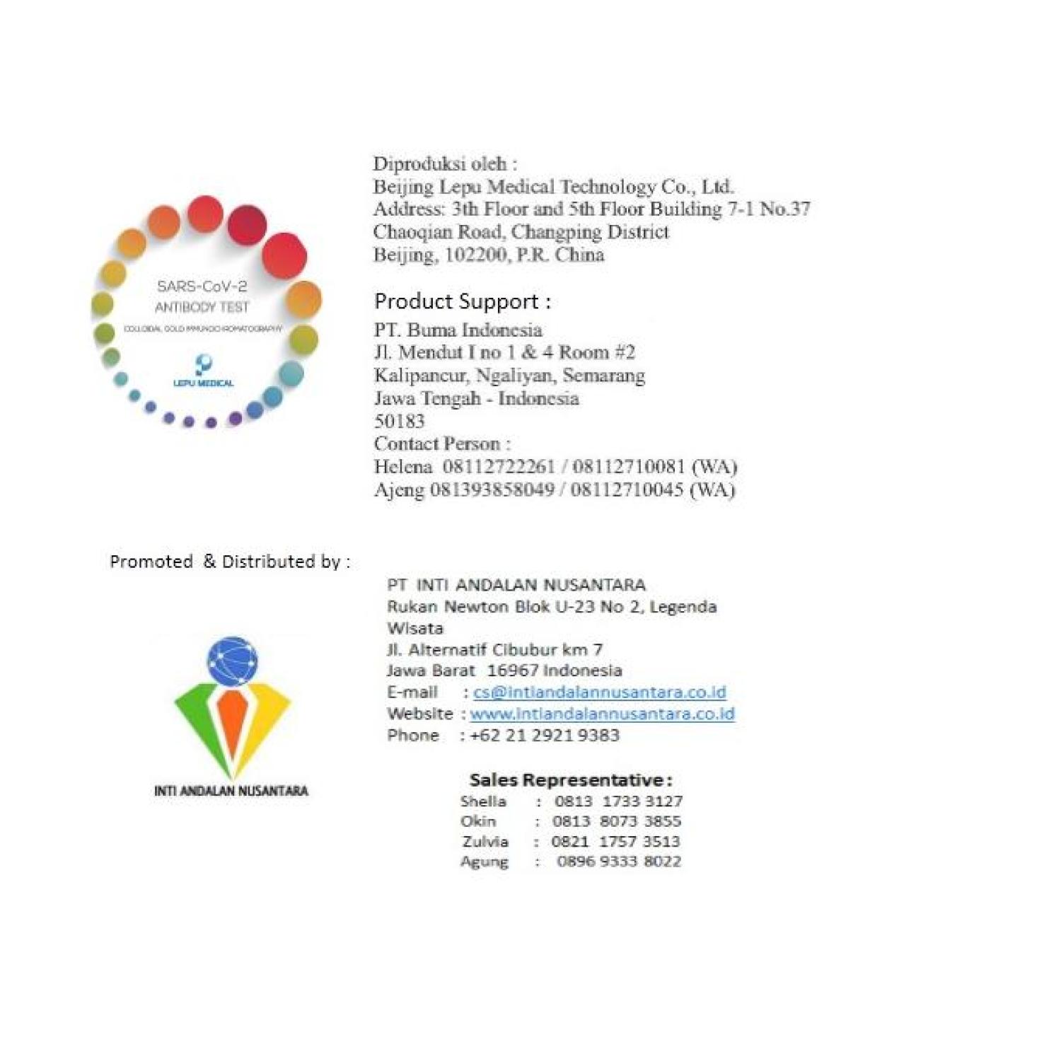 LECCURATE  ( SARS-CoV-2  ANTIBODY TEST/ RAPID TEST untuk  COVID 19)
