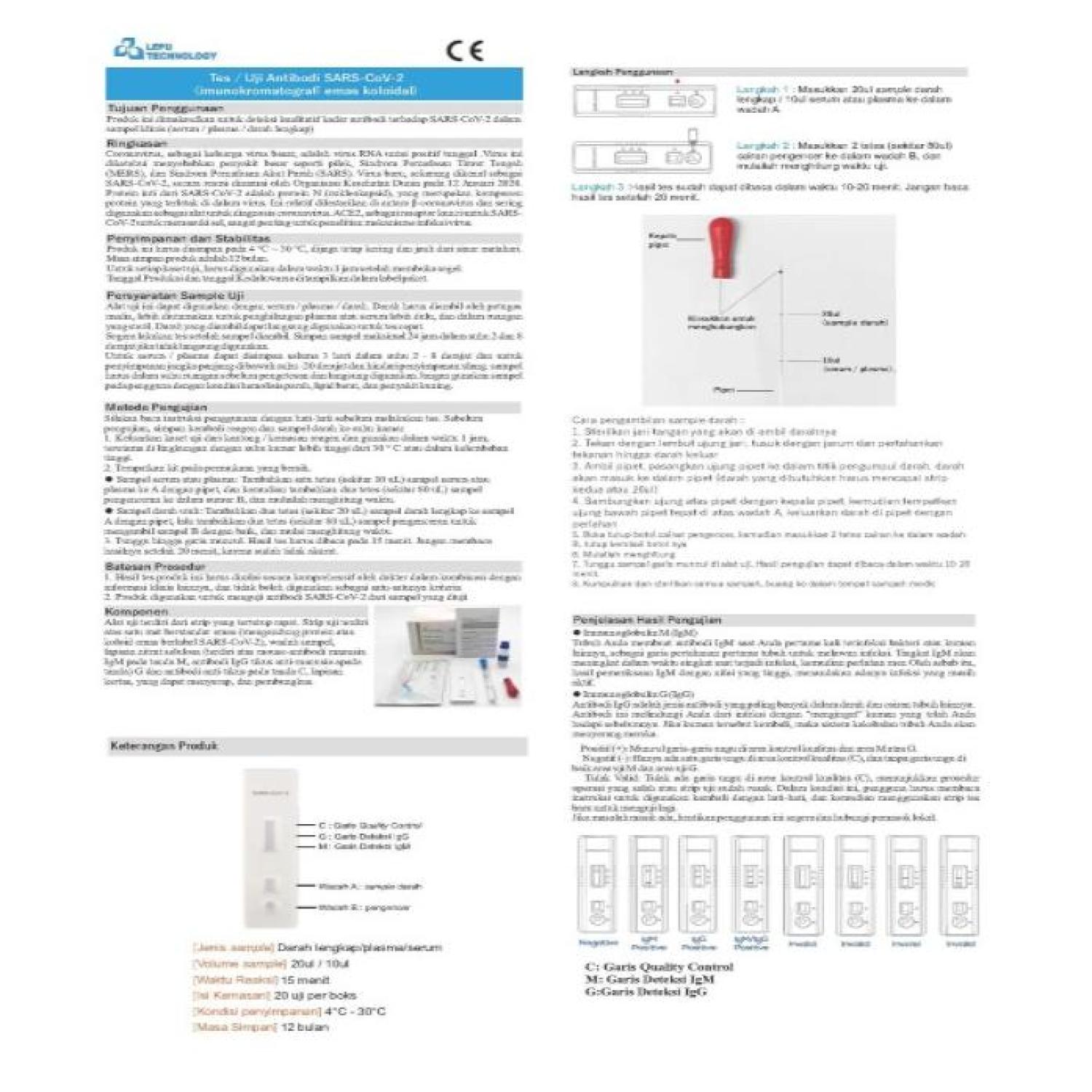 LECCURATE  ( SARS-CoV-2  ANTIBODY TEST/ RAPID TEST untuk  COVID 19)