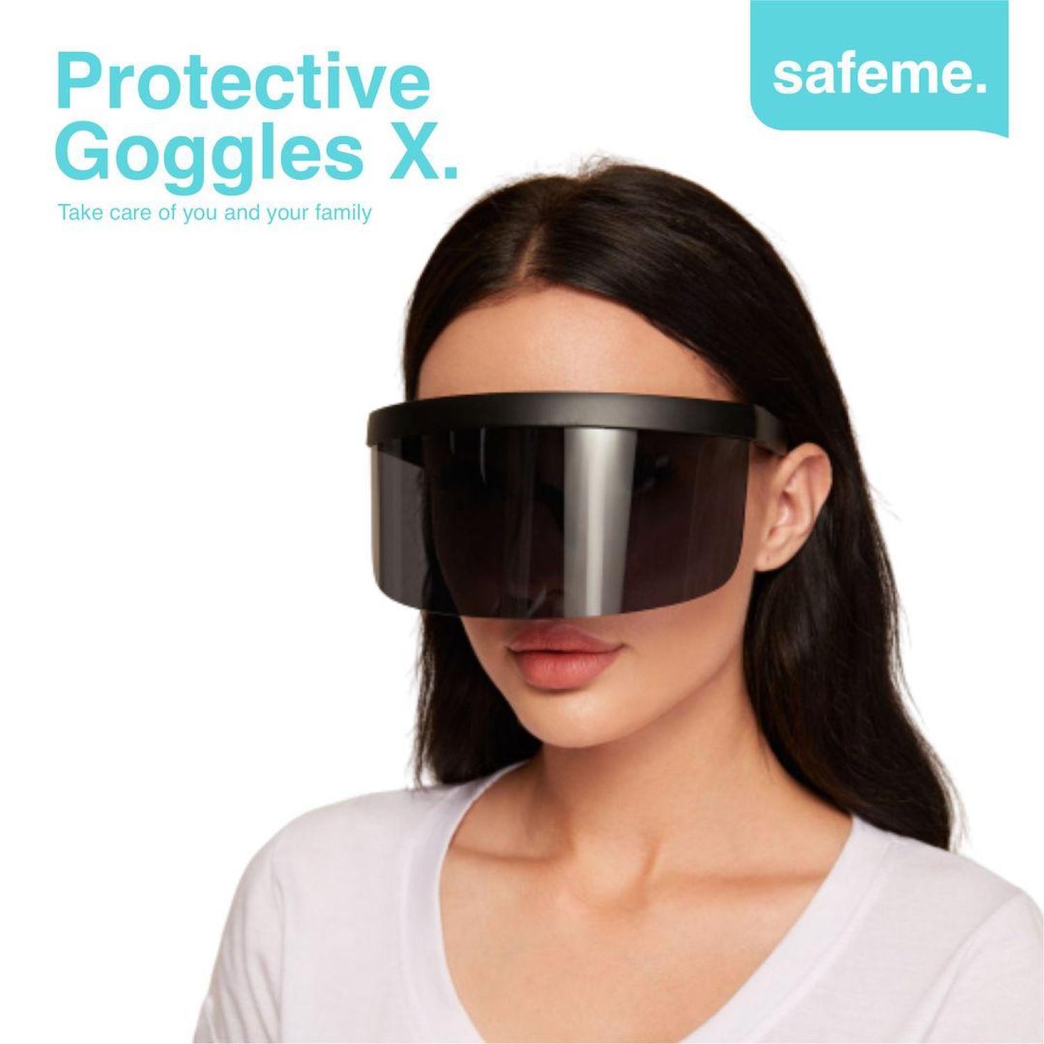 Face Shield Kacamata Fashion Futuristik APD Pelindung Wajah Protective Goggle X