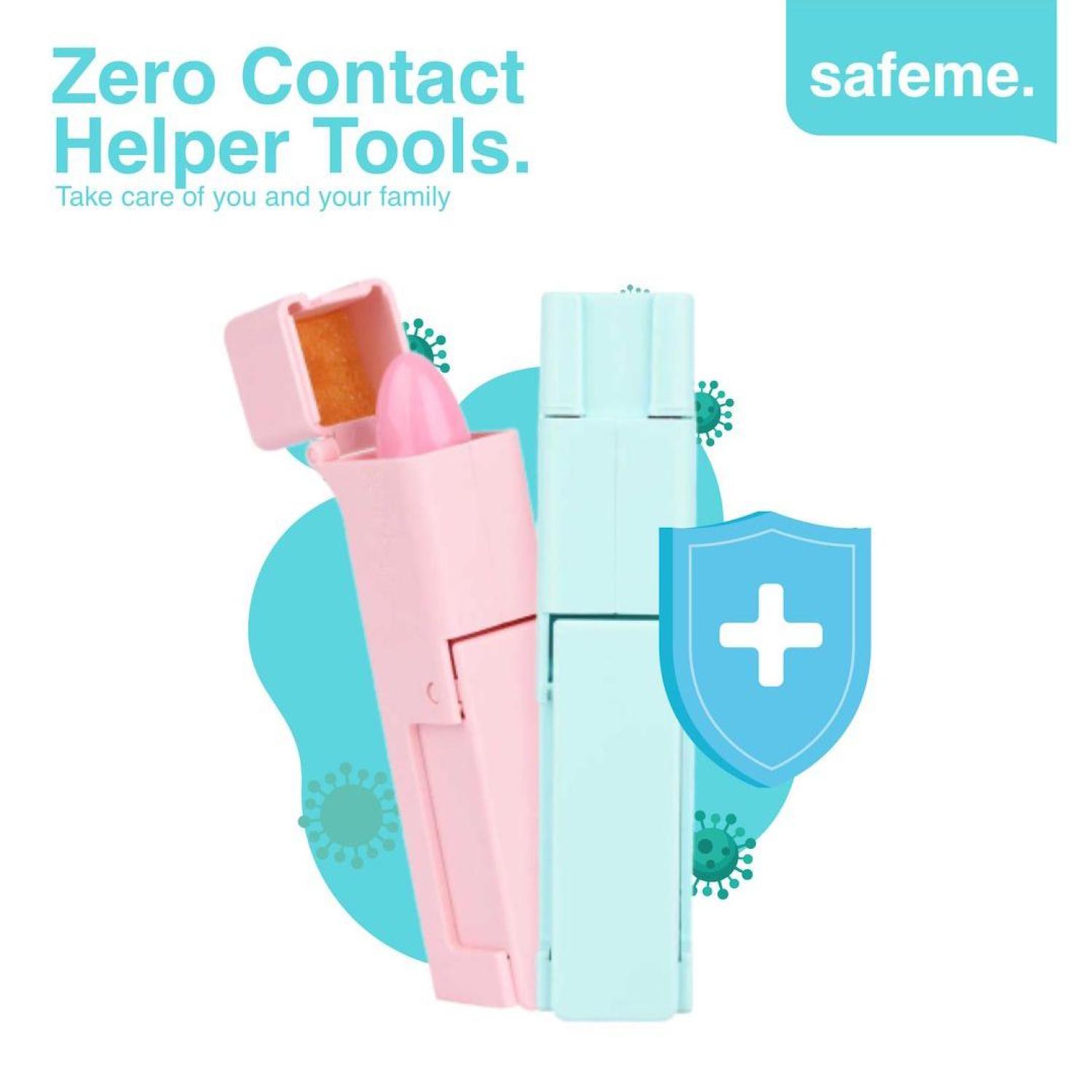 Alat Pelindung Diri APD Anti Sentuh Virus Zero Contact Disinfectant Tools - PINK