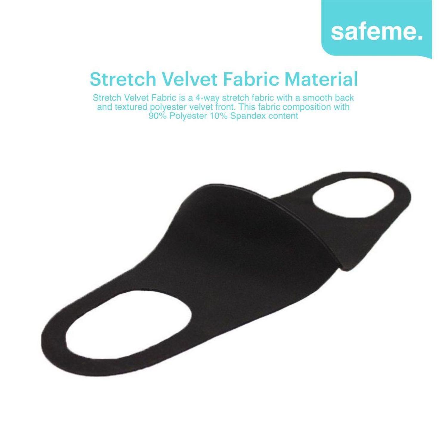 Masker Kain Premium Korea Style Strecth Velvet Bludru Protective Mask Safeme V Medium