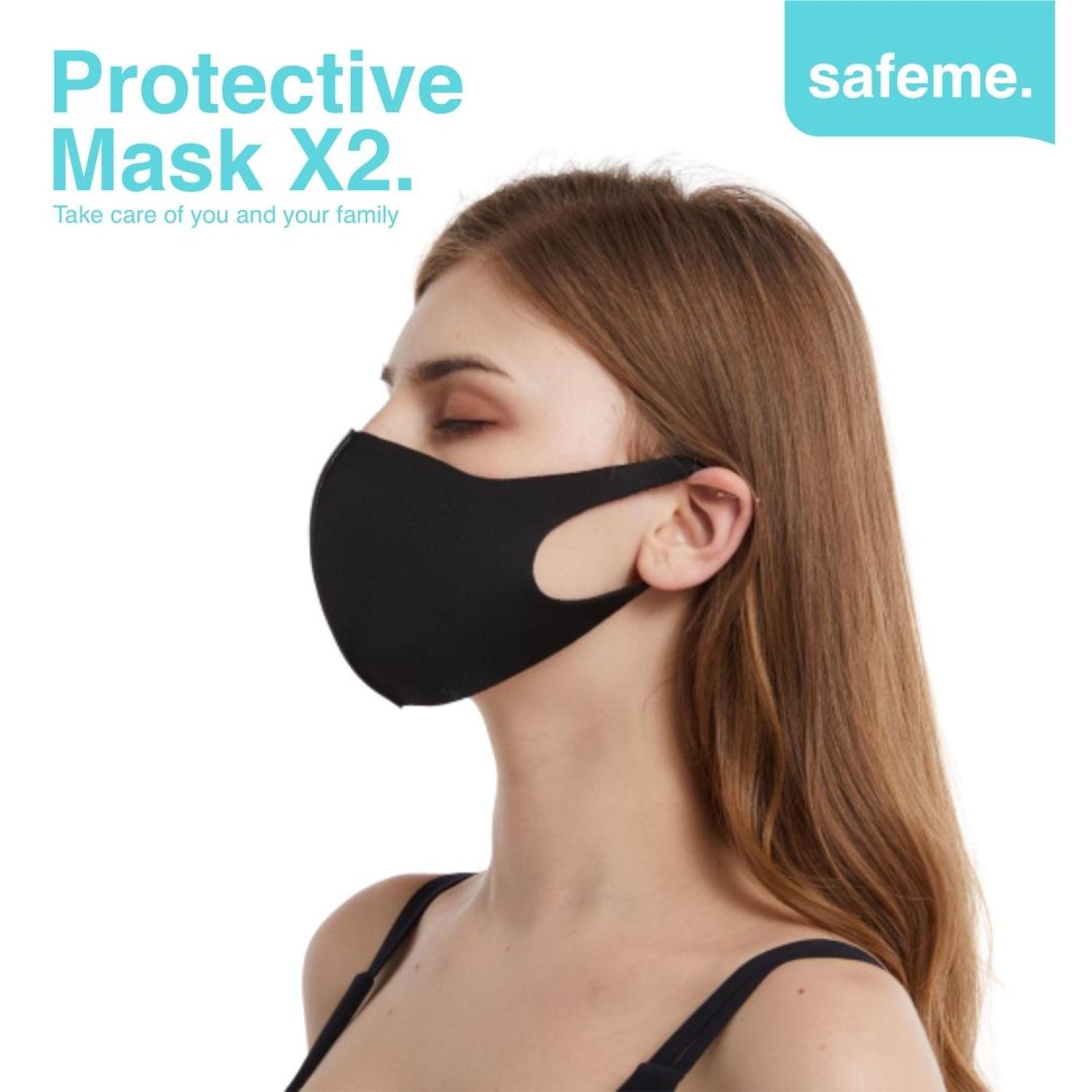 Masker Kain Scuba Tebal Korea Style Gramasi 320 Protective Mask Safeme X2 Medium