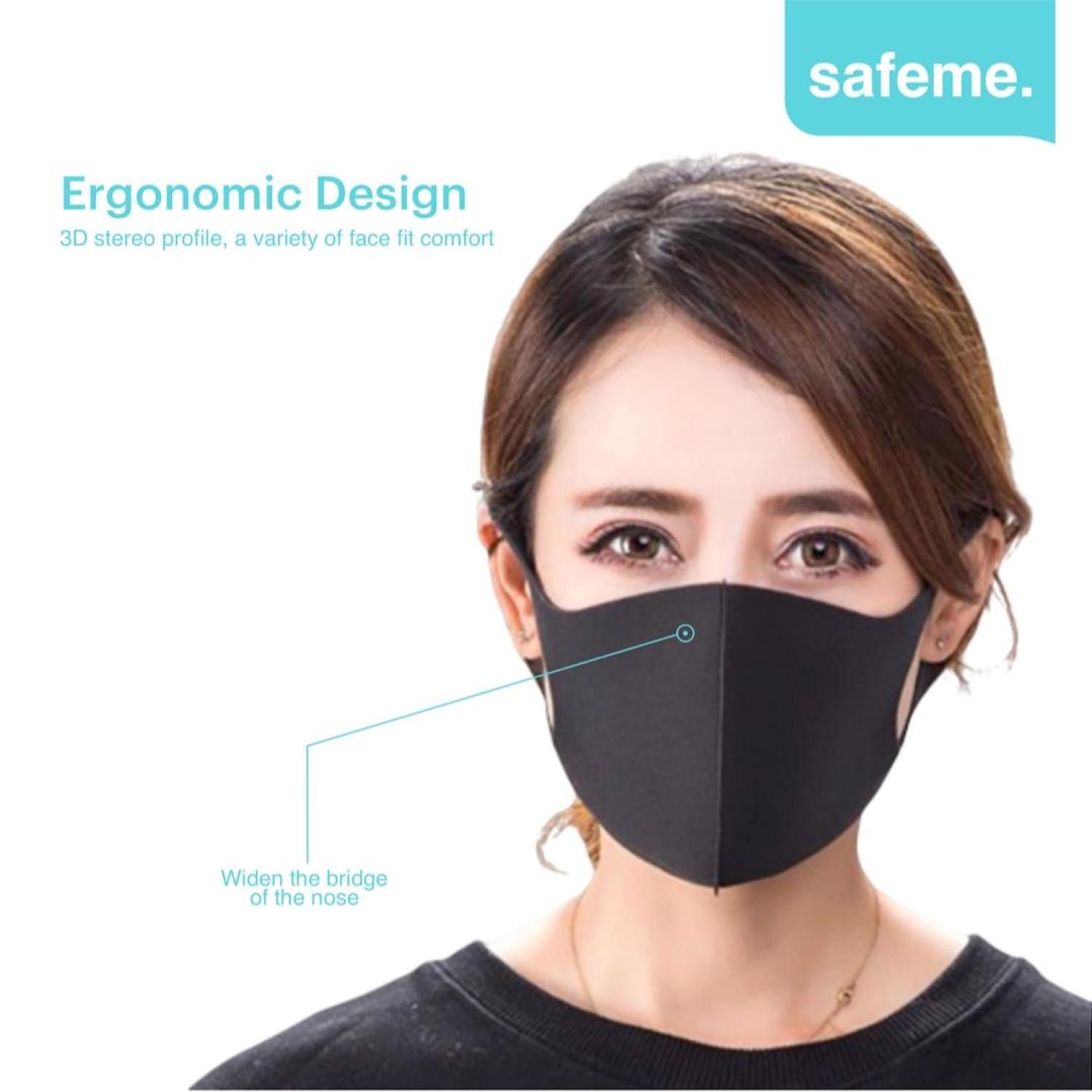 Masker Kain Scuba Tebal Korea Style Gramasi 320 Protective Mask Safeme X2 Medium
