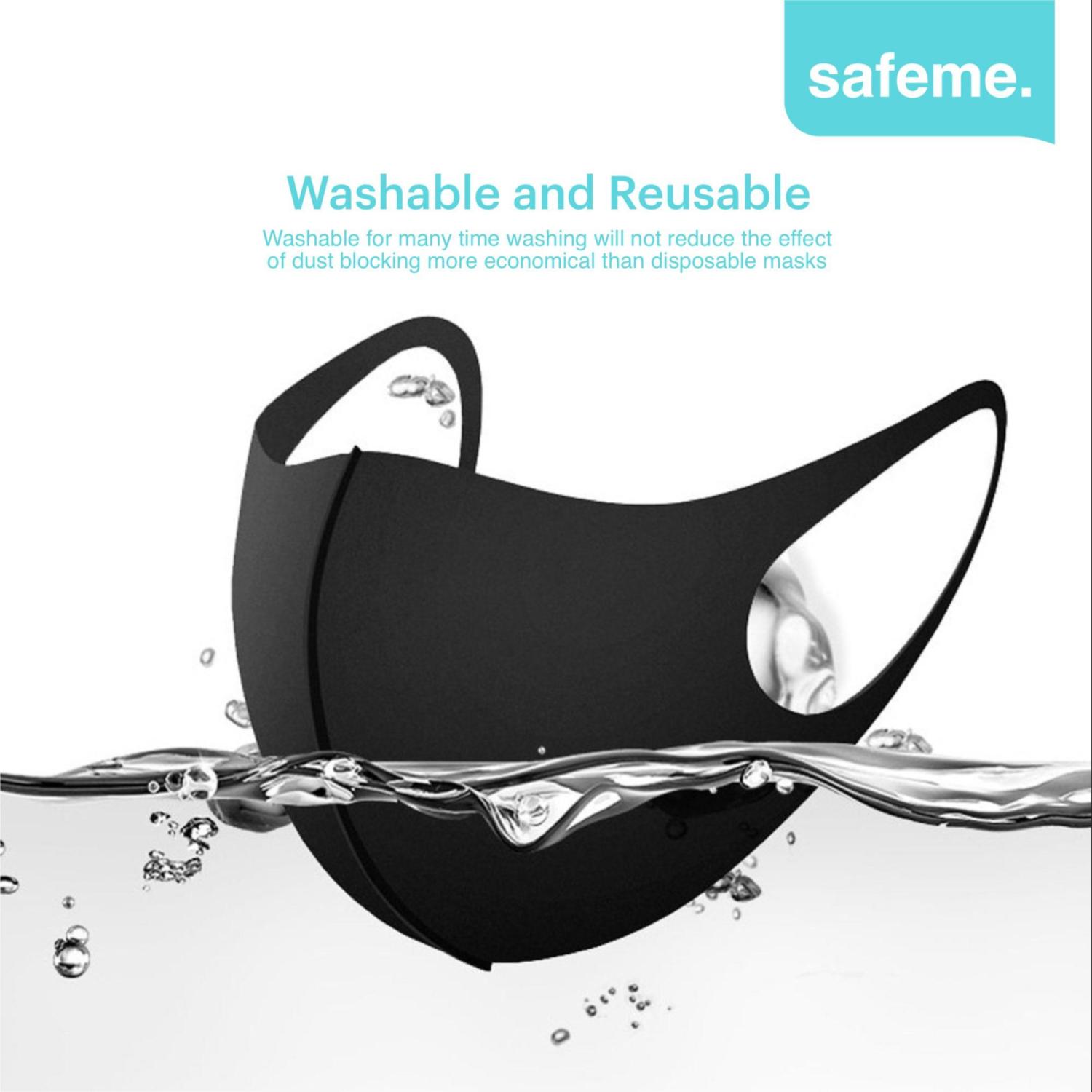 Masker Kain Scuba Hitam Korea Style Gramasi 280 Protective Mask Safeme Dewasa M