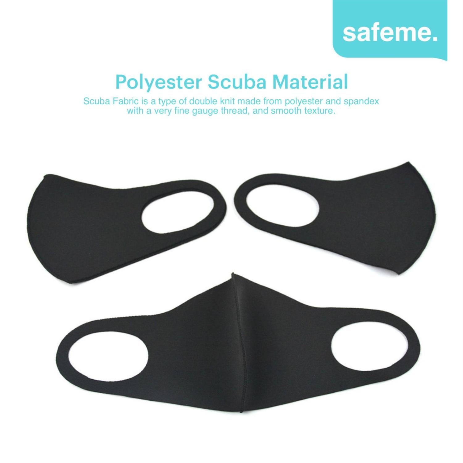 Masker Kain Scuba Hitam Korea Style Gramasi 270 Protective Mask Safeme Dewasa L