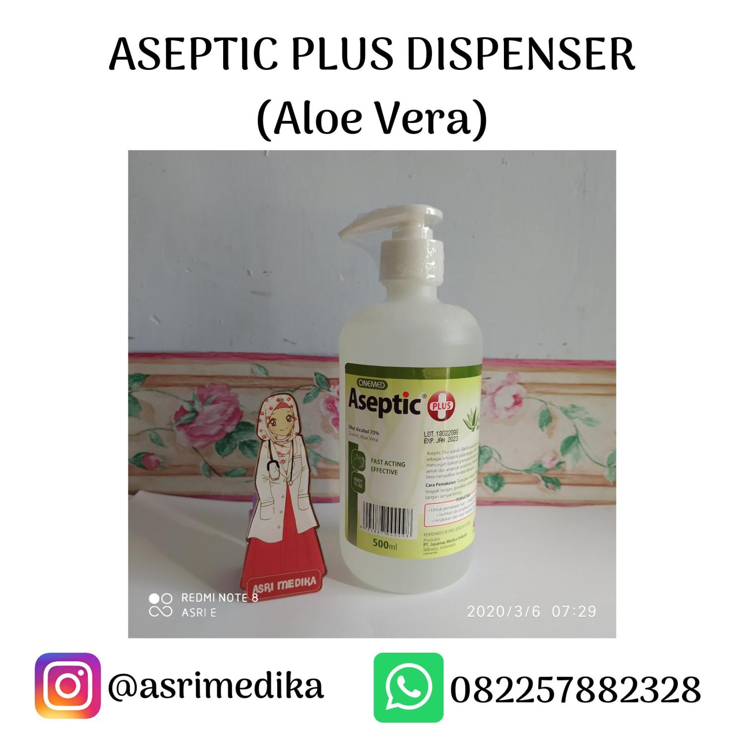 Aseptic plus aloe vera dispenser