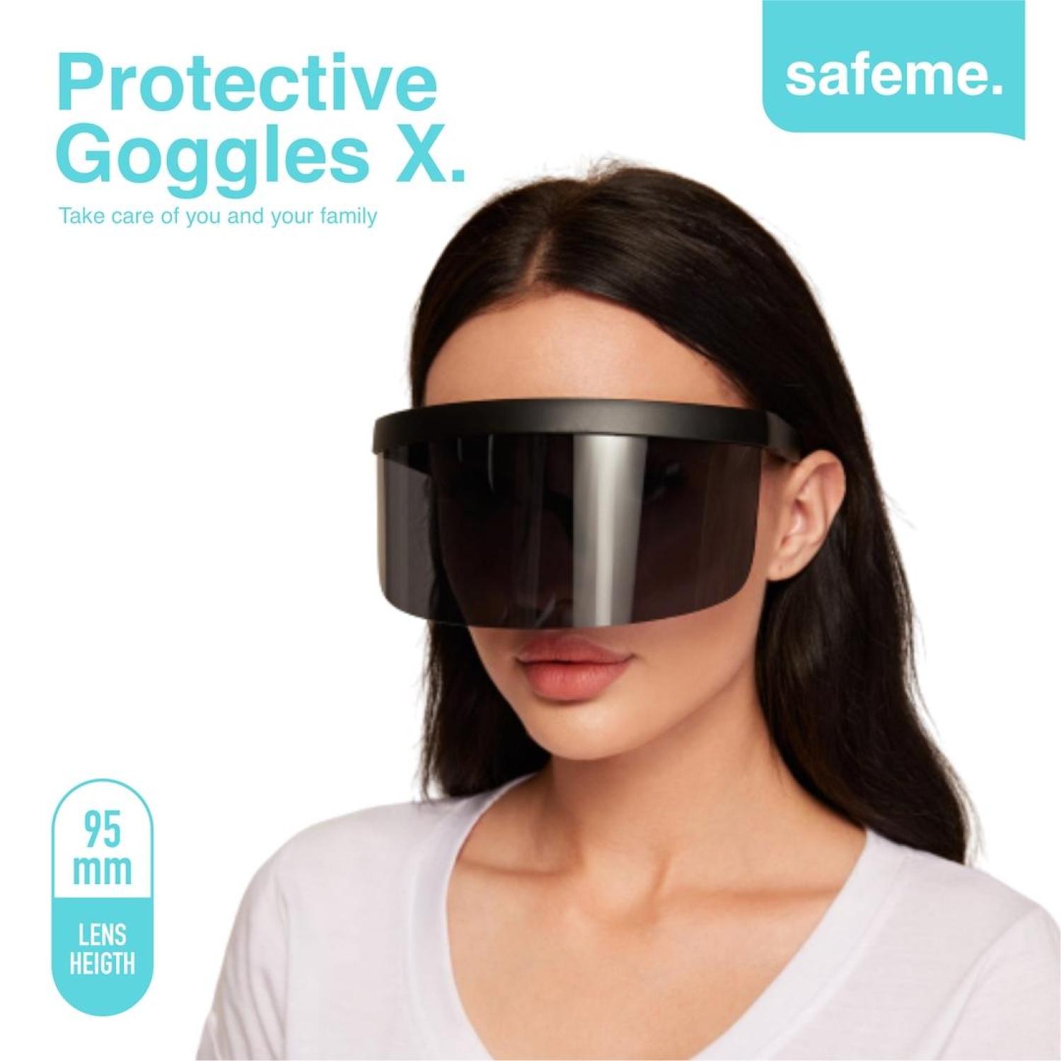 Face Shield Kacamata Fashion Futuristik APD Pelindung Wajah Protective Goggle X