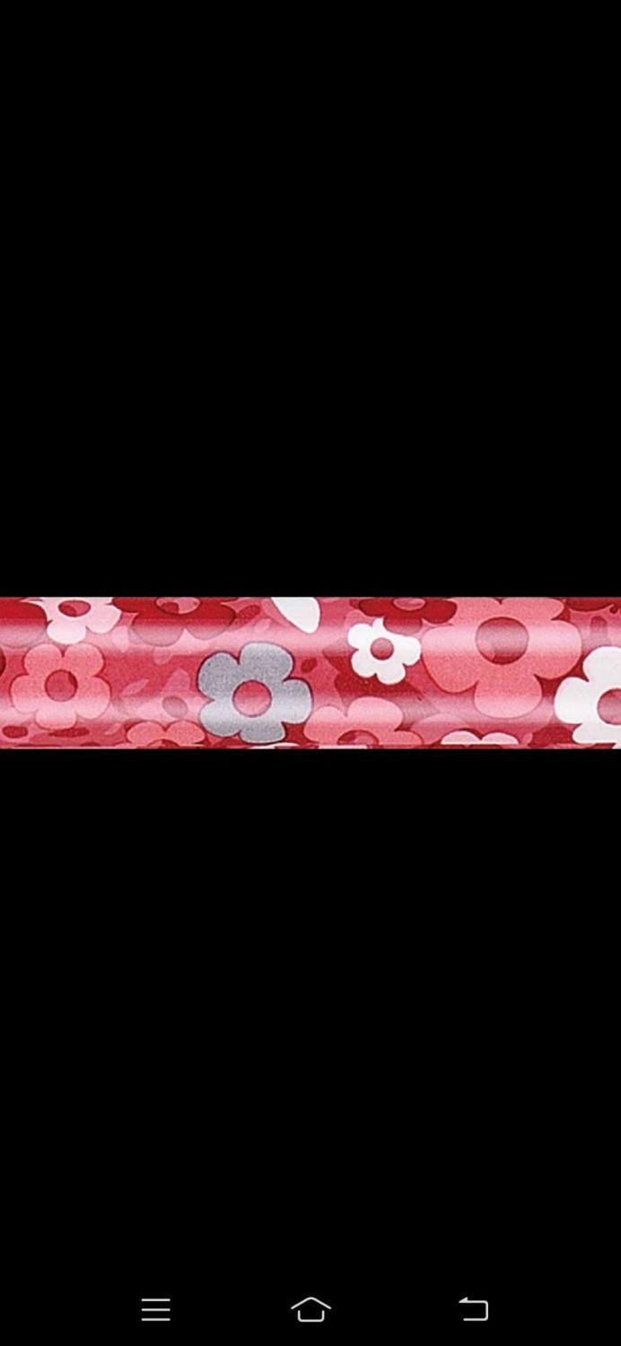 Tongkat pegangan kayu E045 Motif Pink Flowers