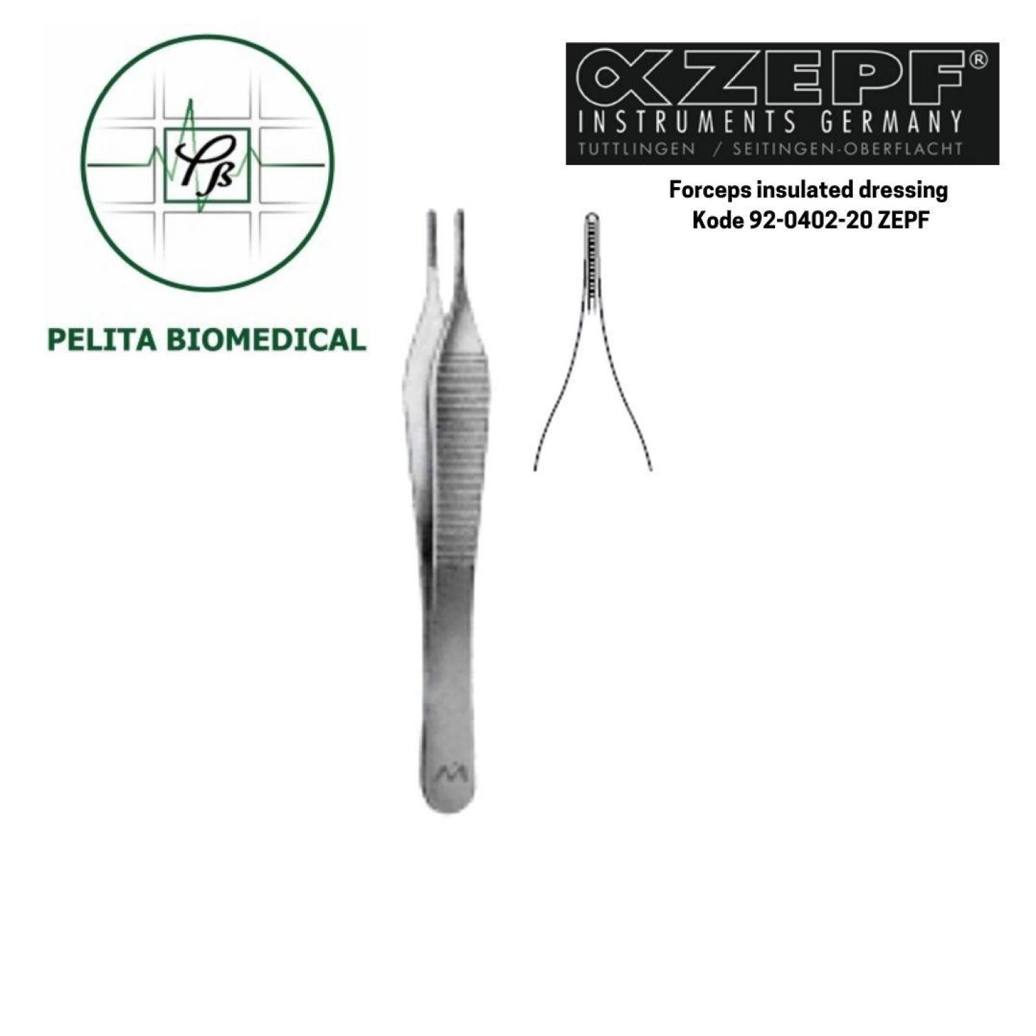 Forceps insulated dressing kode 92-0402-20 ZEPF
