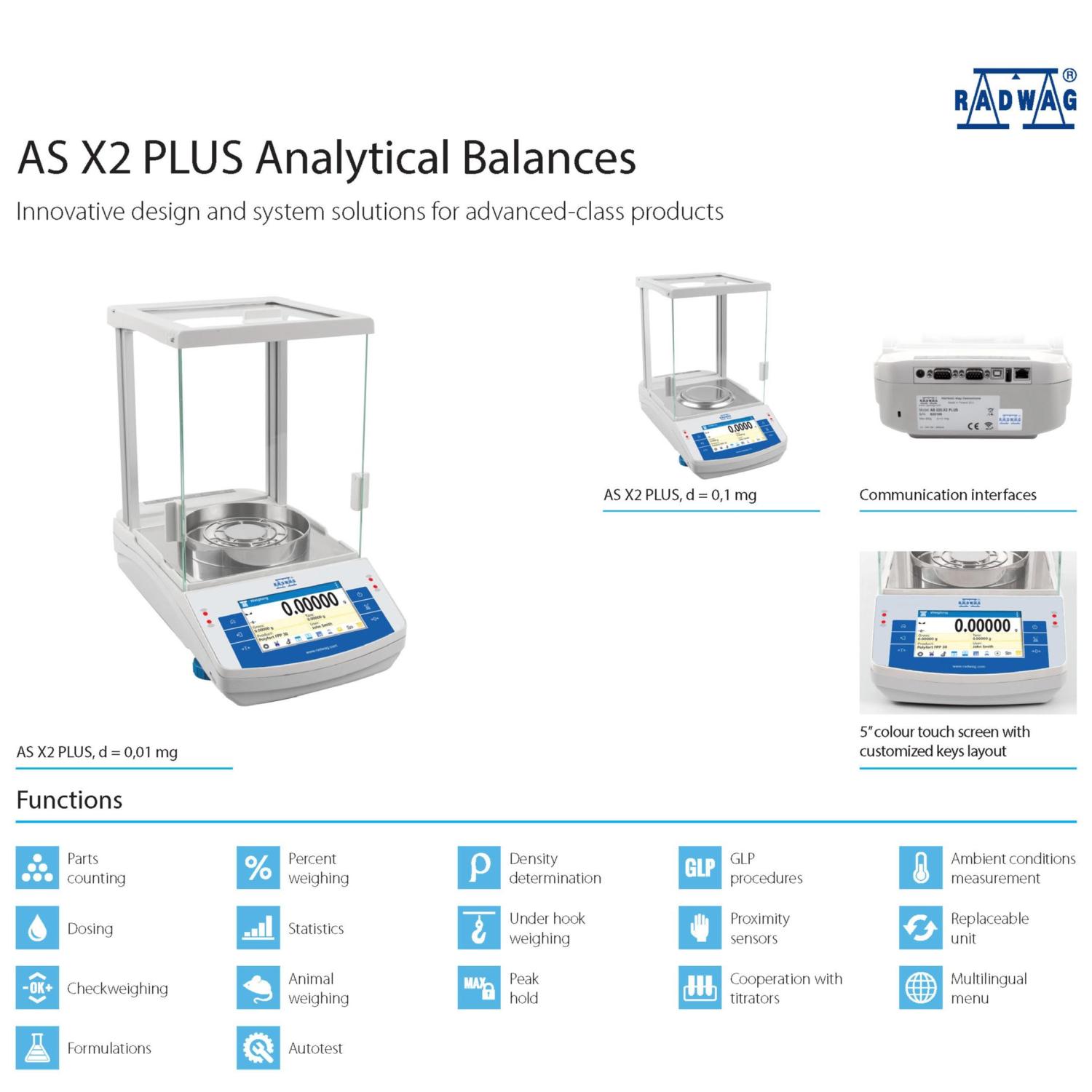 RADWAG AS 220.X2 PLUS Analytical Balances - Timbangan Analitik