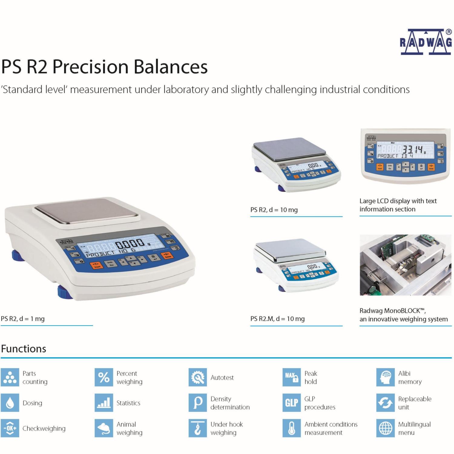 RADWAG PS 6100.R2.M Precision Balances - Timbangan Presisi