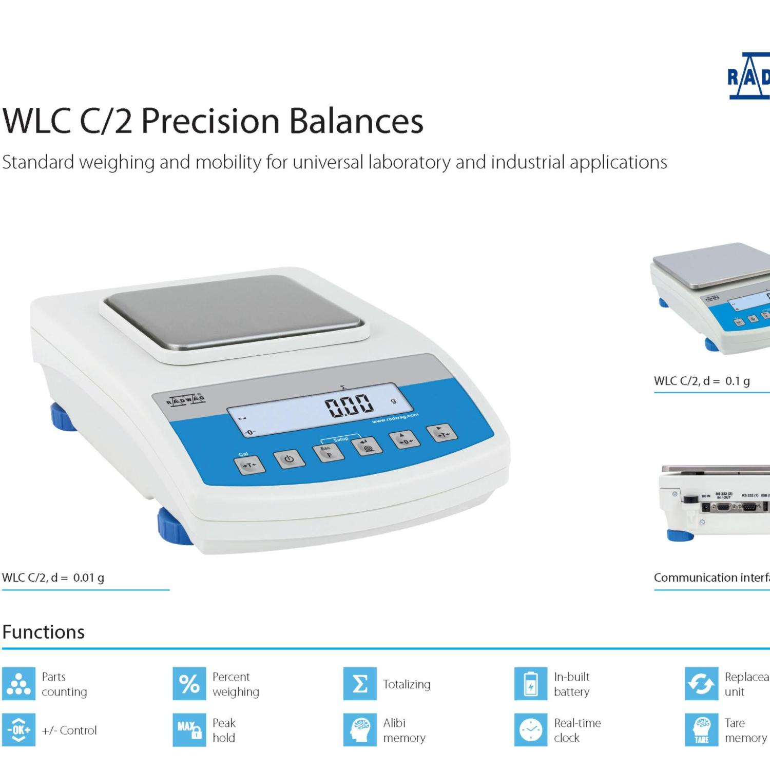RADWAG WLC 0,6/A1/C/2 Precision Balance - Timbangan Presisi