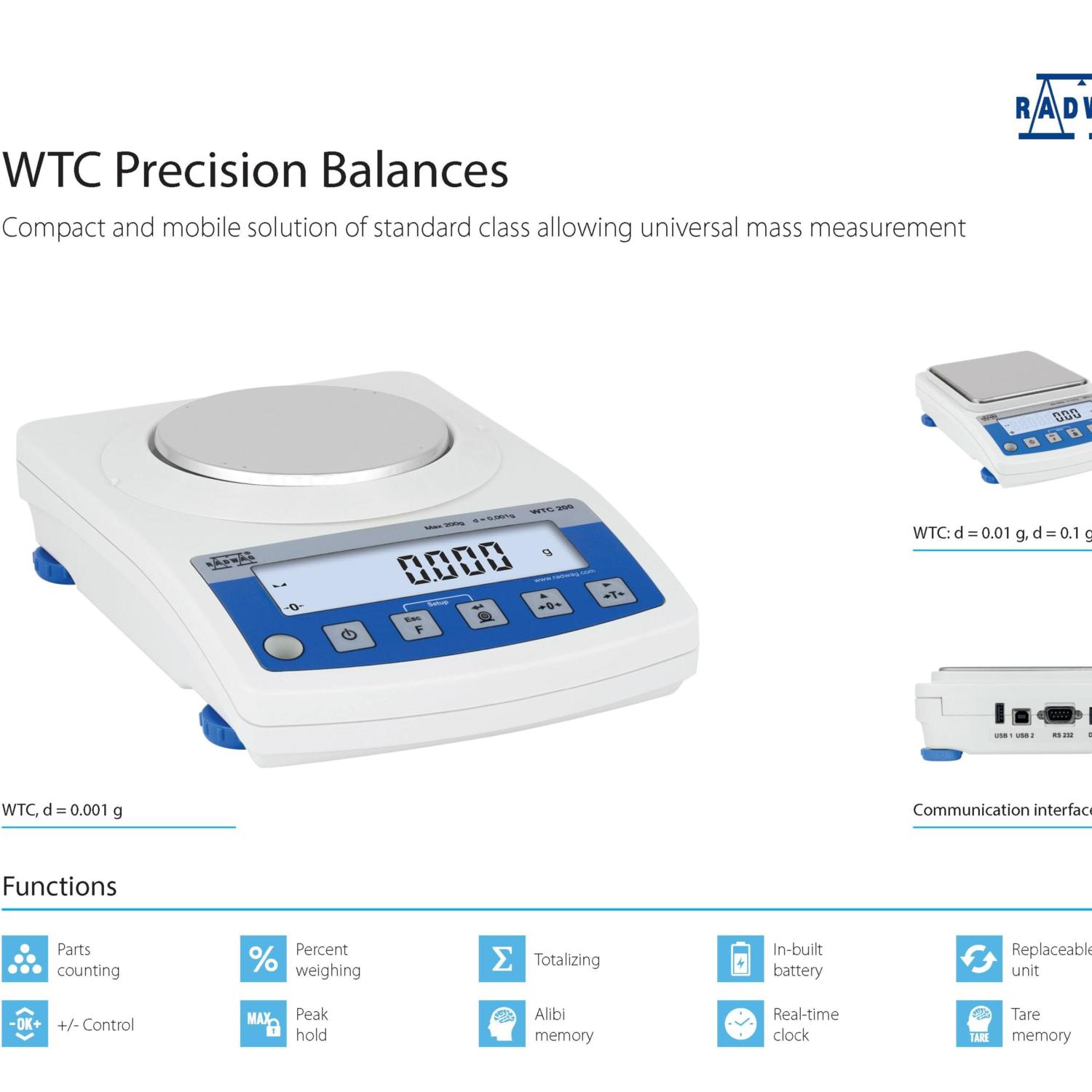RADWAG WTC 600 Precision Balance - Timbangan Presisi