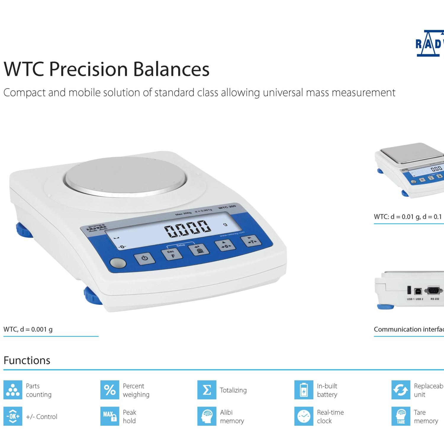 RADWAG WTC 2000 Precision Balance - Timbangan Presisi