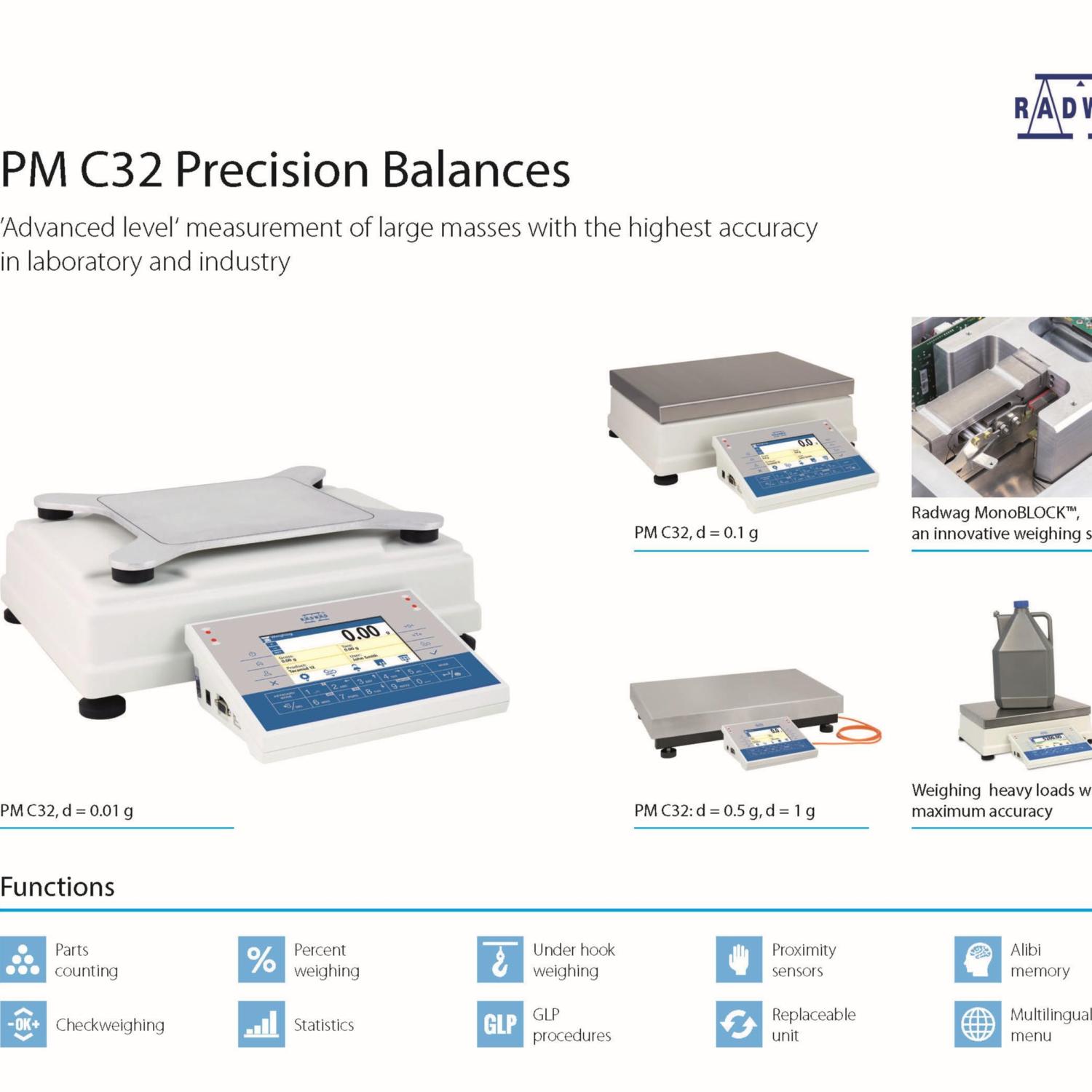 RADWAG PM 35.C32 Precision Balance - Timbangan Presisi