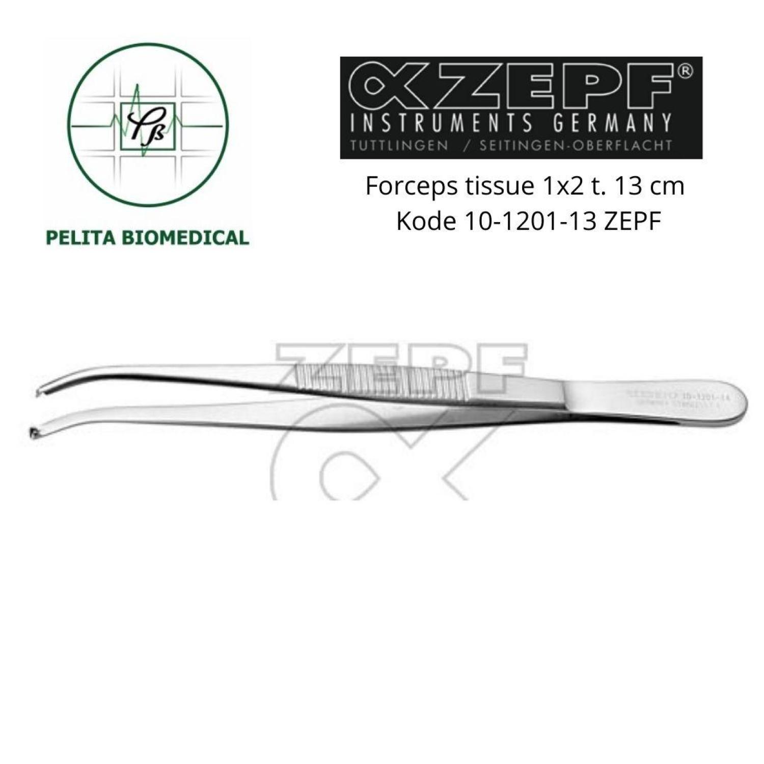 Forceps tissue 1x2 t. 13 cm kode 10-1201-13 ZEPF