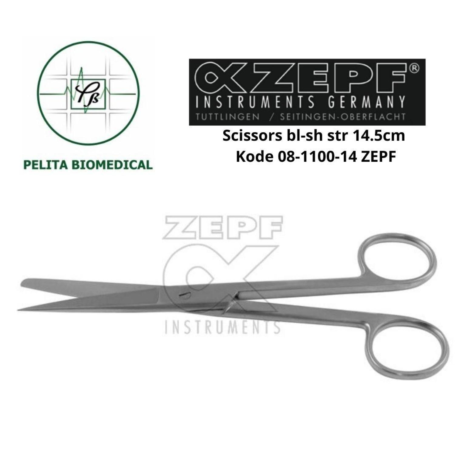 Scissors bl-sh str 14.5cm kode 08-1100-14 ZEPF