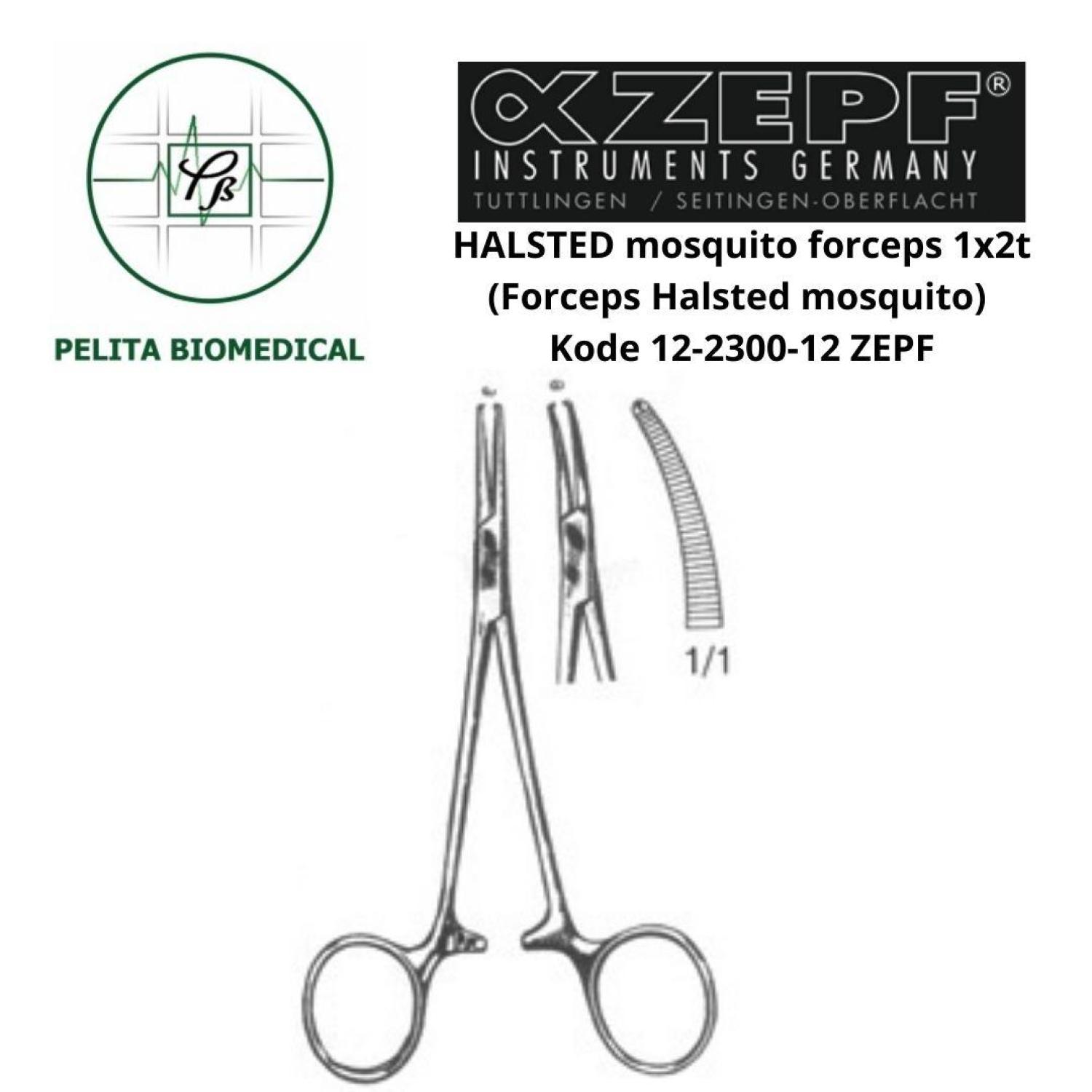 HALSTED mosquito forceps 1x2t (Forceps Halsted mosquito) kode 12-2300-12 ZEPF