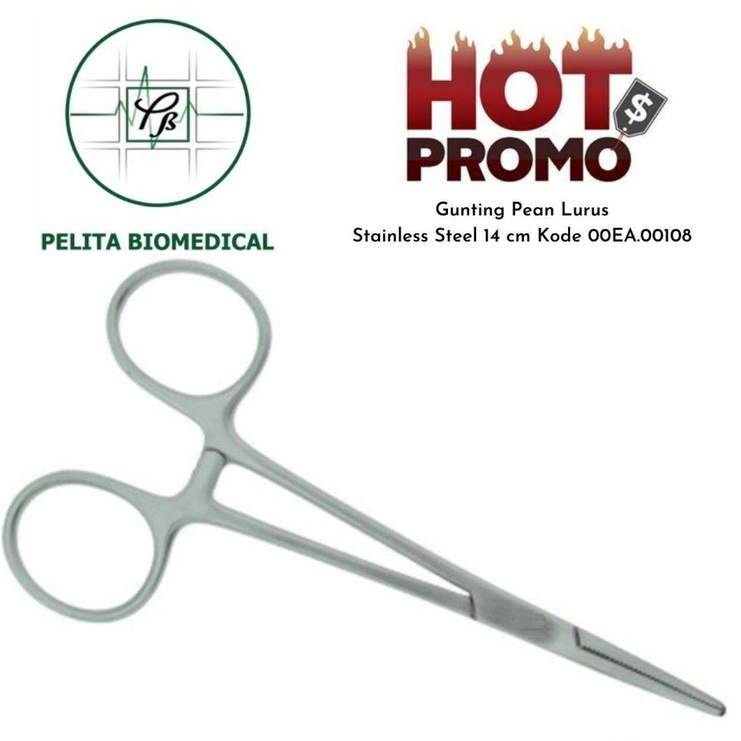 Gunting Pean Lurus Stainless Steel 14 cm Kode 00EA.00108