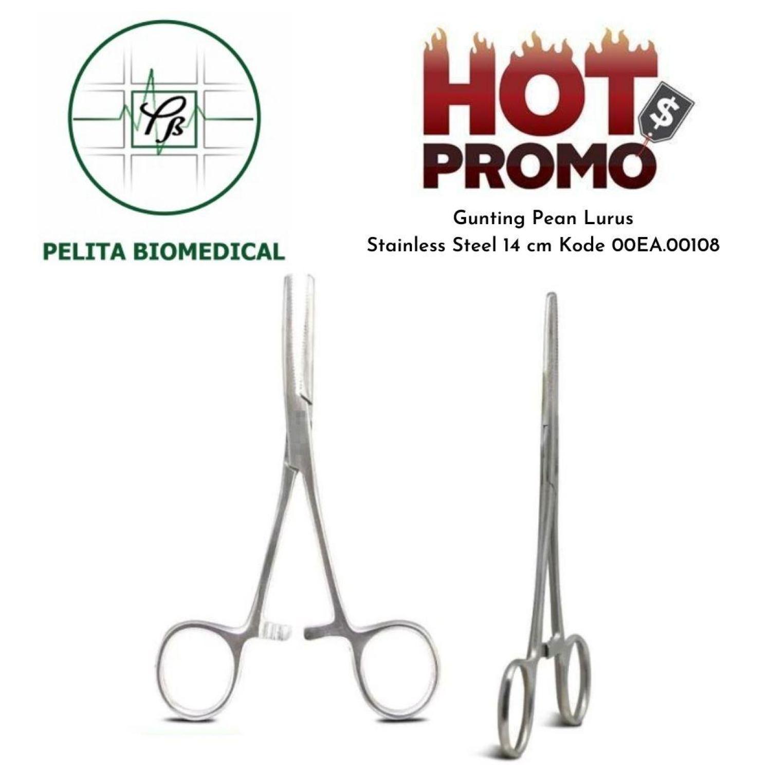 Gunting Pean Lurus Stainless Steel 14 cm Kode 00EA.00108