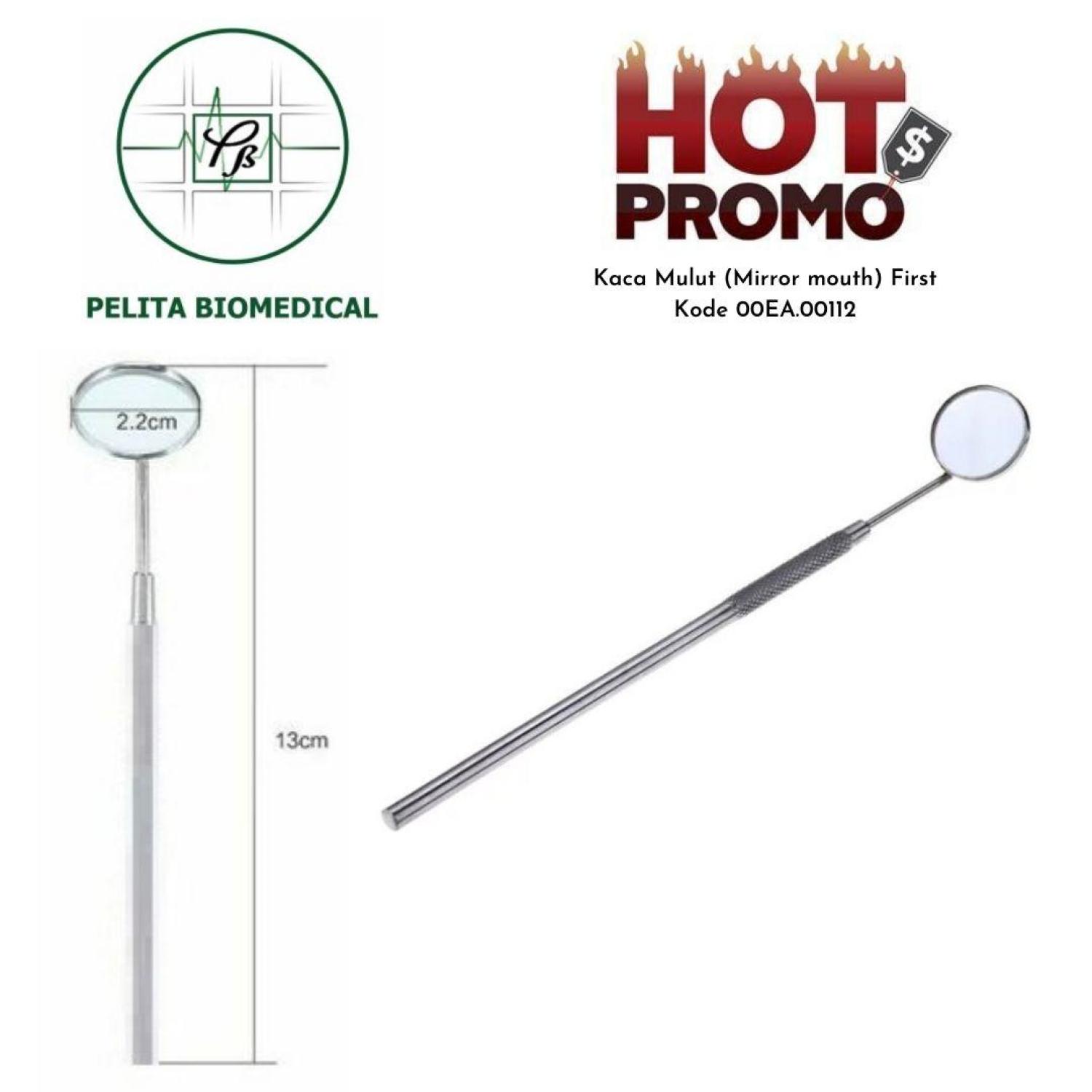 Kaca Mulut (Mirror mouth) First 2 Ukuran Diameter 22mm & 24mm Kode 00EA.00112