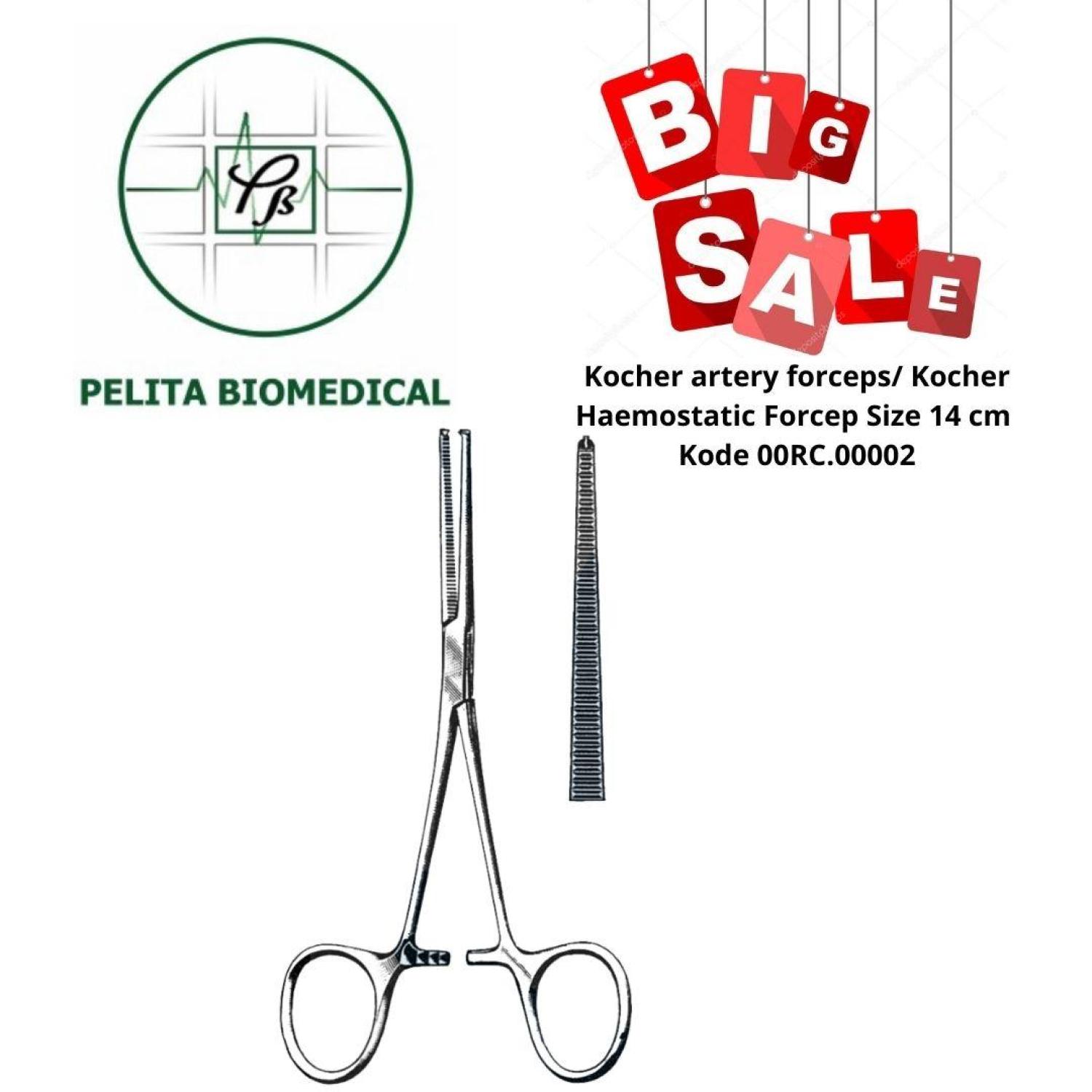 Kocher artery forceps/ Kocher Haemostatic Forcep Size 14 cm Kode 00RC.00002