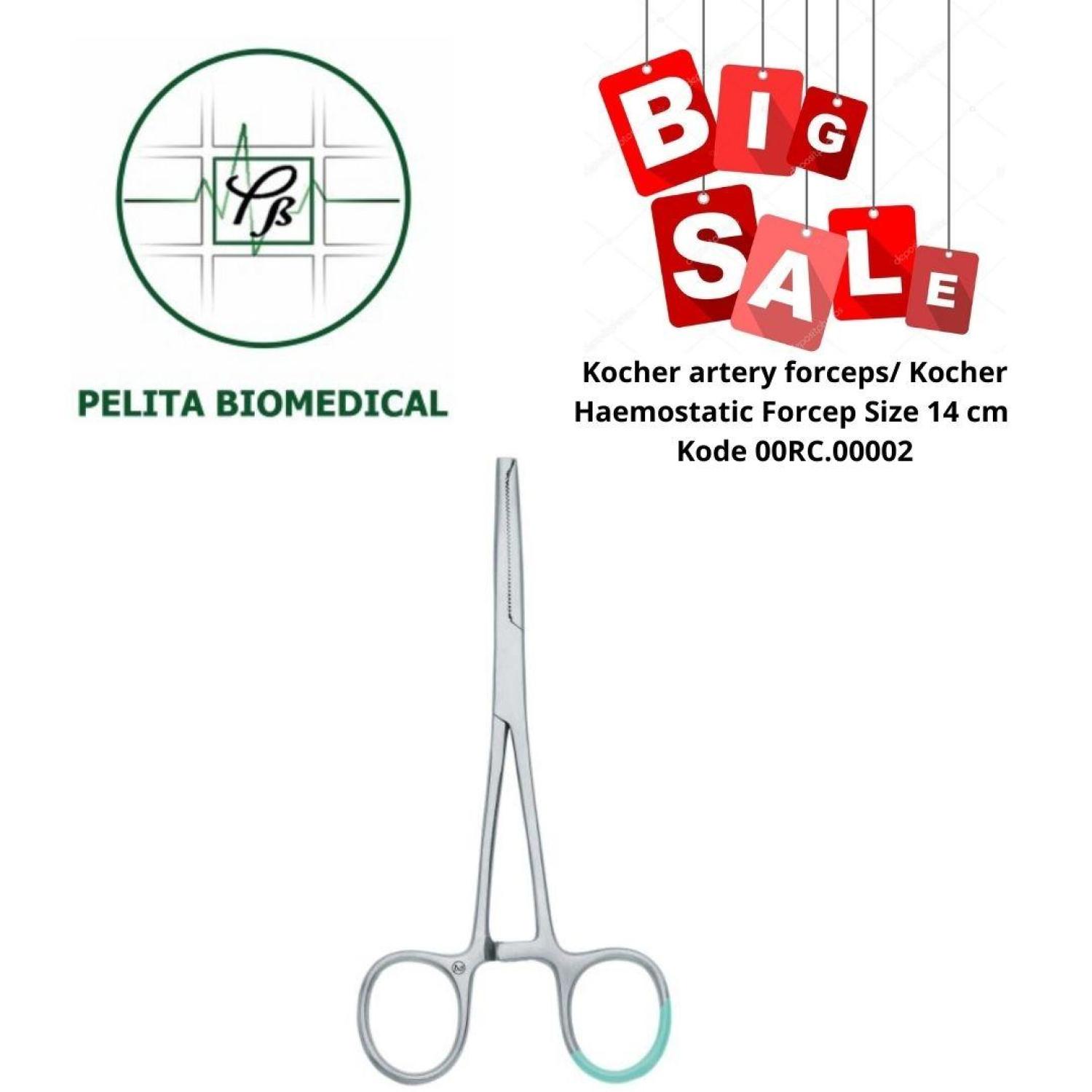 Kocher artery forceps/ Kocher Haemostatic Forcep Size 14 cm Kode 00RC.00002