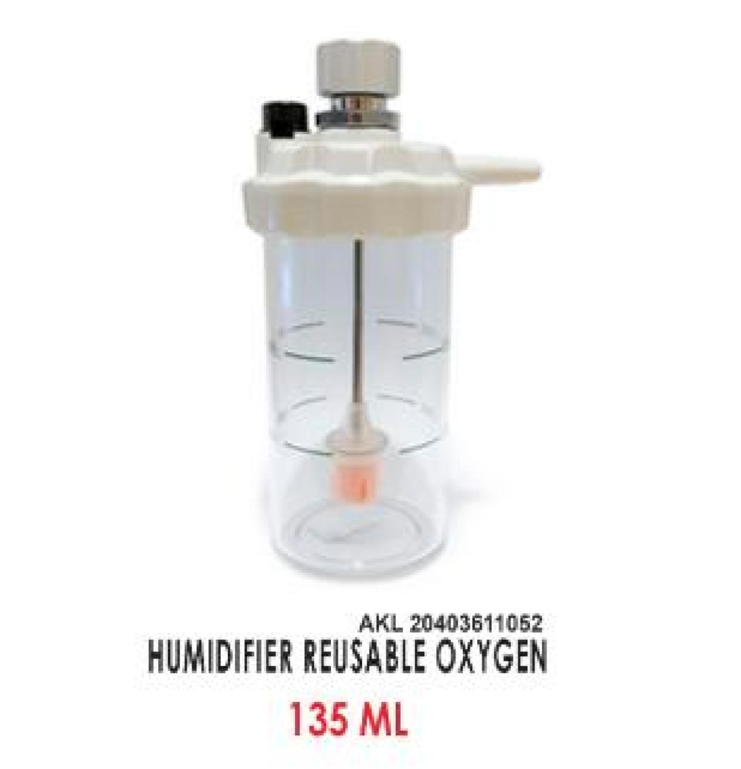 PAHSCO FLOWMETER (REGULATOR) OKSIGEN 0,1 - 1,0 LPM (LOW FLOWMETER / FLOWMETER BAYI) FULL SET WITH REUSABLE HUMIDIFIER 135 ML AND REGULATOR TABUNG