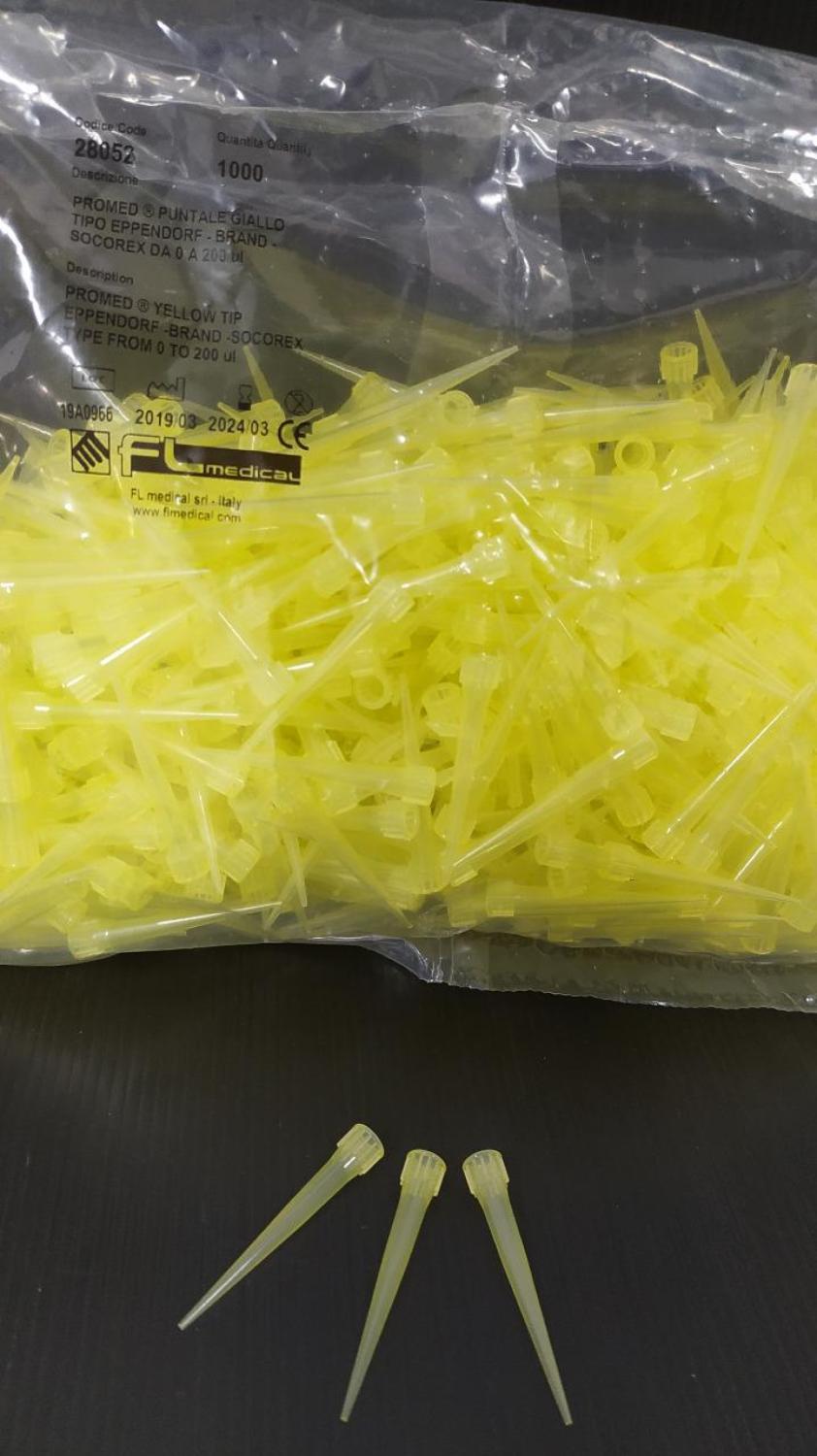 Promed Yellow Tip Eppendorf | PE Material |Vol. 0-200ul