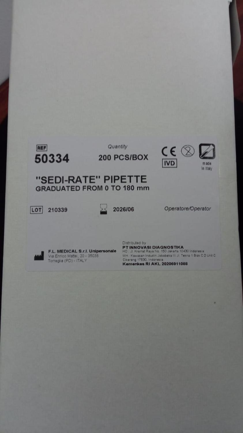 PIpette ESR "SEDI-RATE" Westergreen