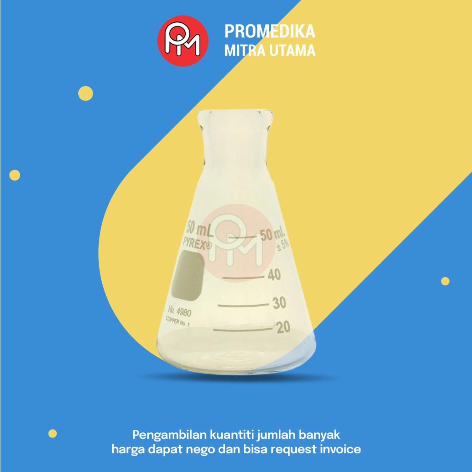 Erlenmeyer Pyrex 50ml-1000ml / Alat Laboratorium