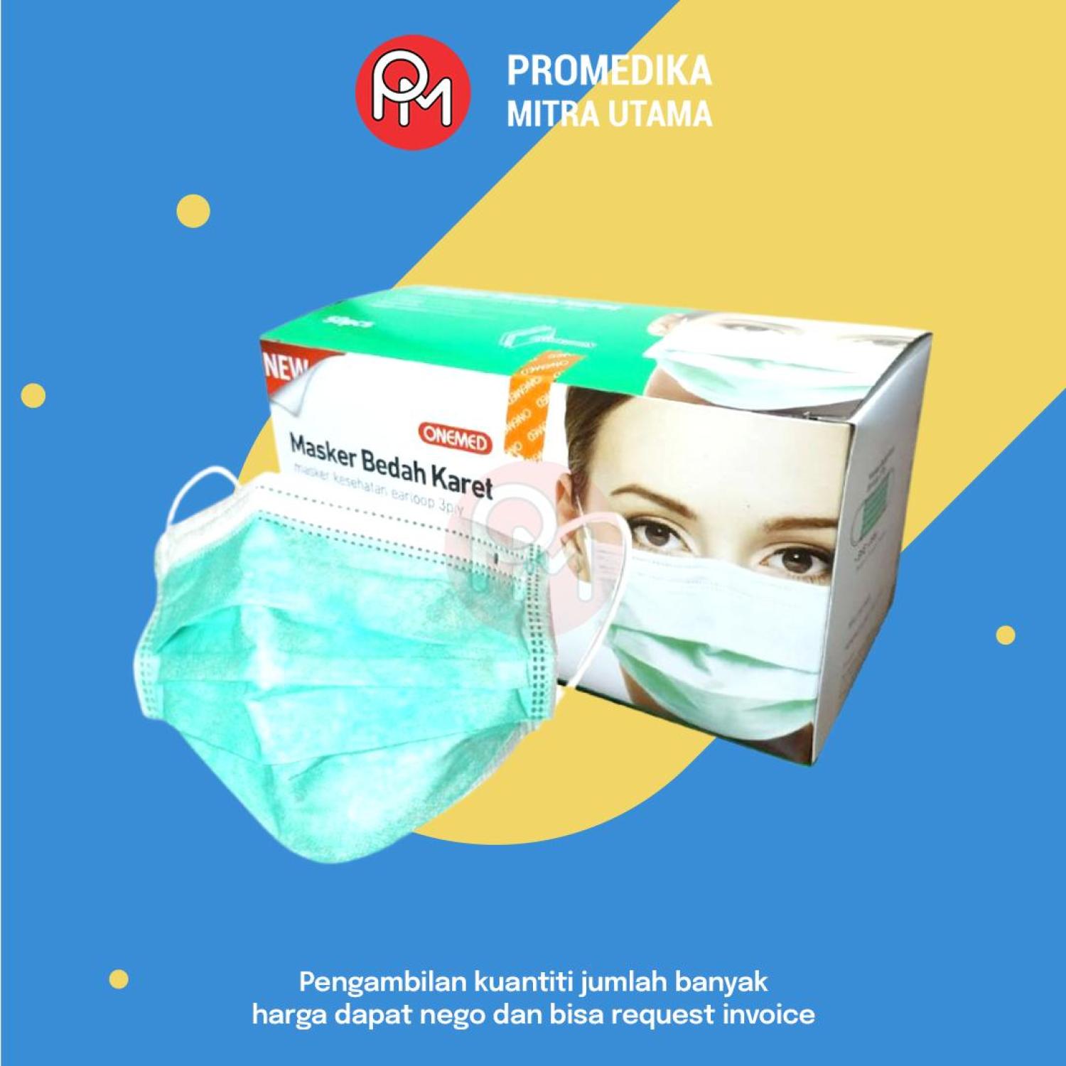Masker Medis Earloop Onemed 3Ply | Macam Warna