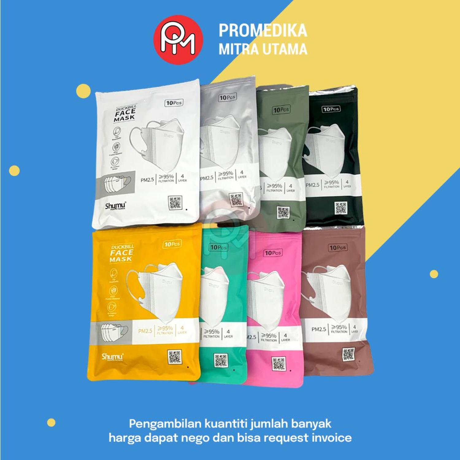 Masker Model Duckbill Shumu Mix Warna Isi 10pcs