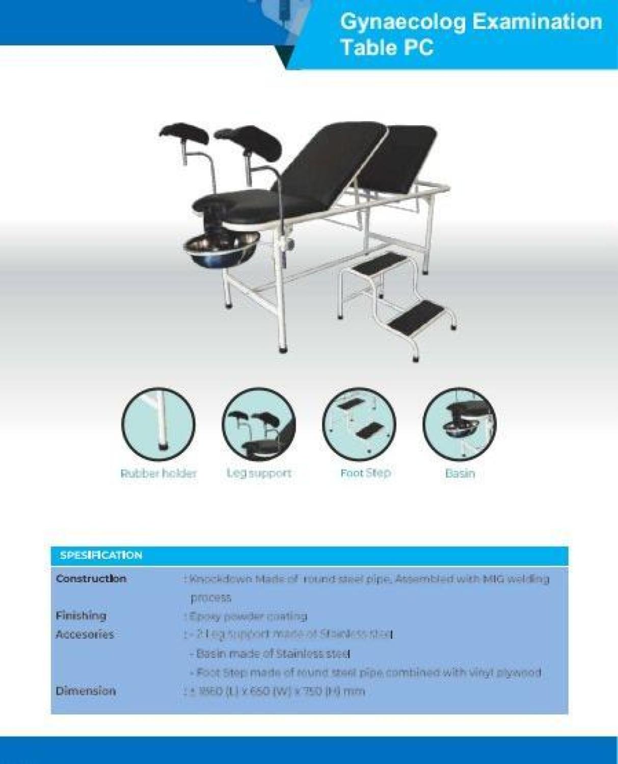 LMJ - MEJA PERIKSA/GYNAECOLOG HOSPITAL - EXAMINATION BED - BESI - Table PC